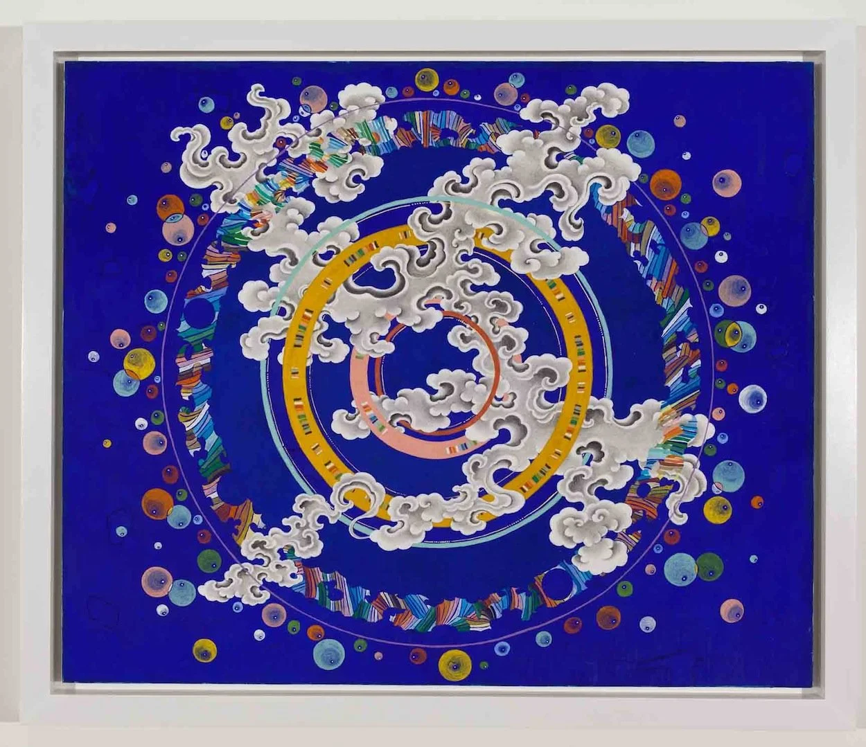 Wheel of Time and Space (3), 2014
Ground mineral pigments, gold, on wood
20 x 24 in (50.8 x 61 cm)