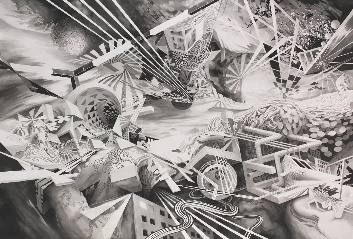 Proximity Shifting, 2013
Sumi ink on paper
46 x 66 in (116.8 x 167.6 cm)