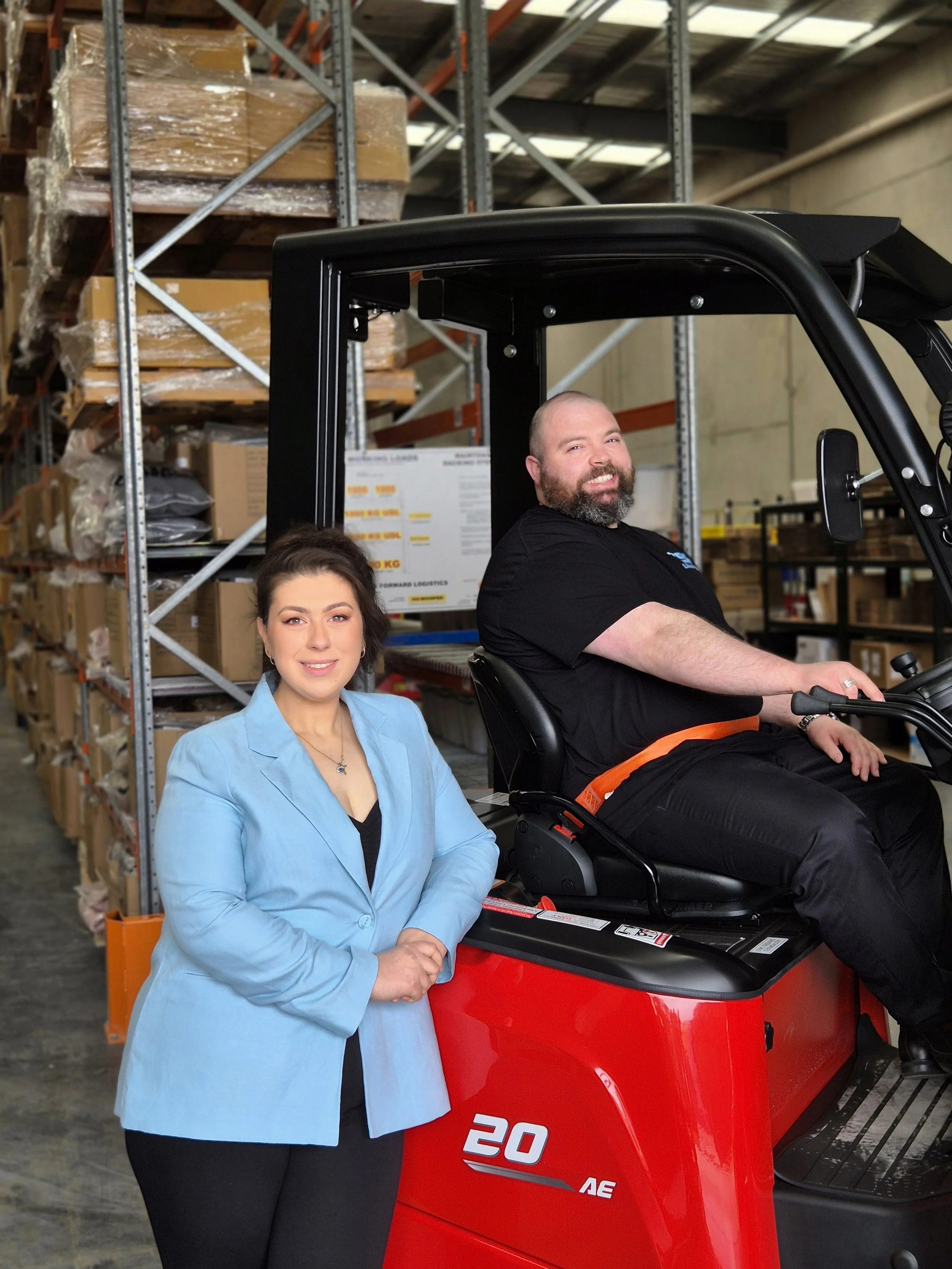 Rebecca and Ian, founders of TSF Logistics, an eCommerce 3PL provider based in Melbourne’s north.