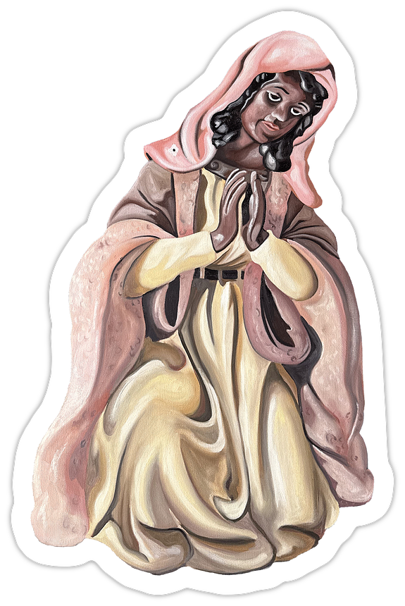 Praying Woman Sticker