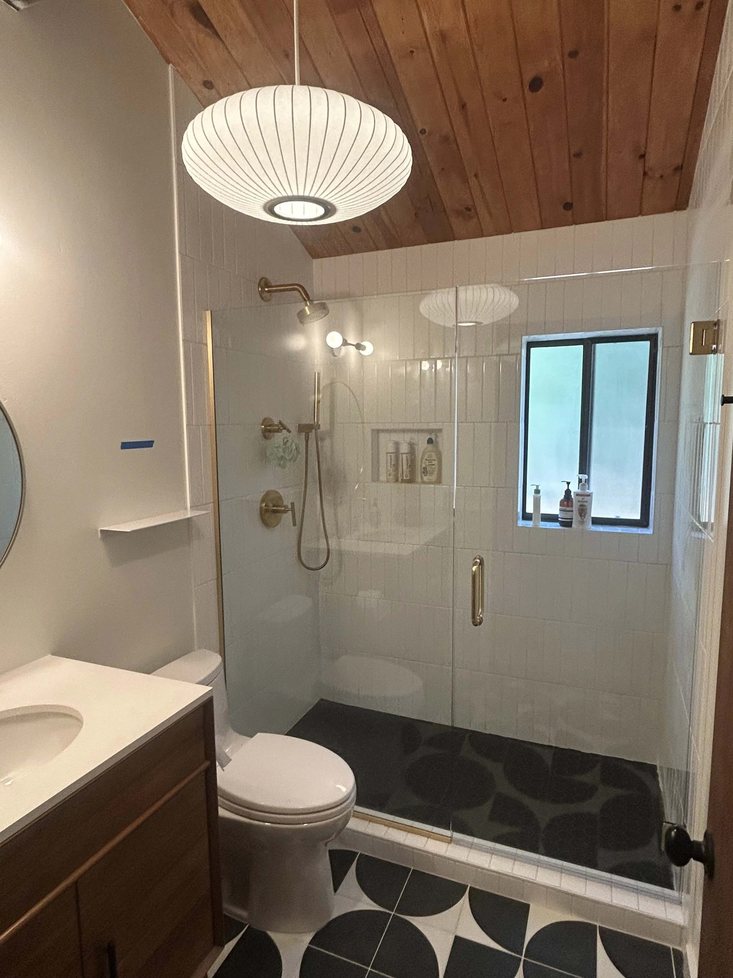 Modern bathroom remodel in Calaveras County, California.
