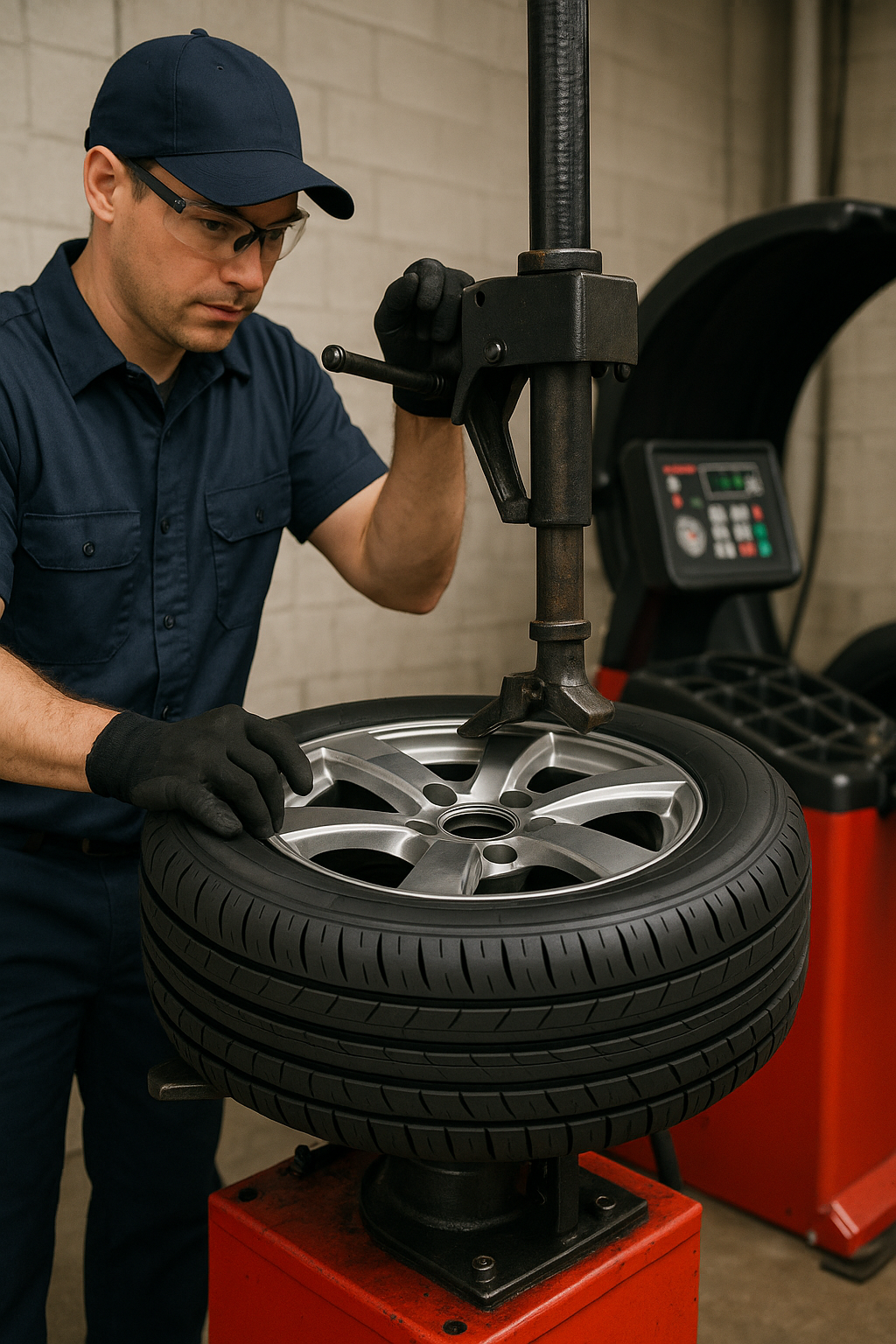 Tire repair, replacement balancing and mounting