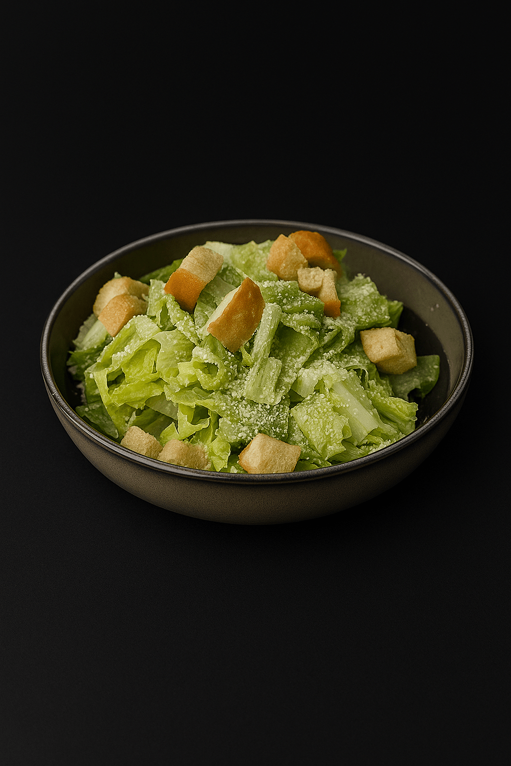 caesar salad featuring crisp romaine with lemon juice and housemade caesar dressing