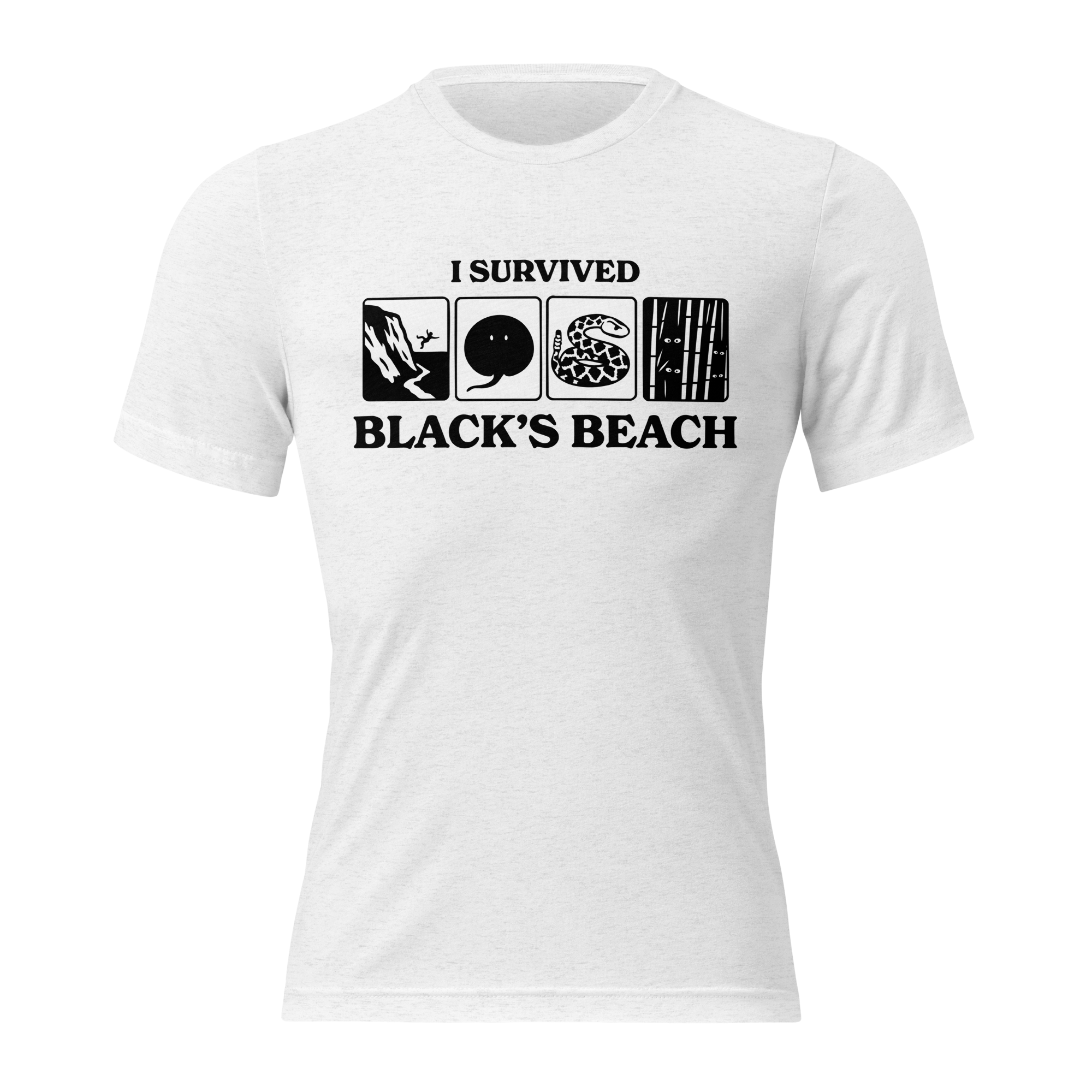 I Survived Black's Beach Thirst Tee (IYKYK Version) — Black Graphic