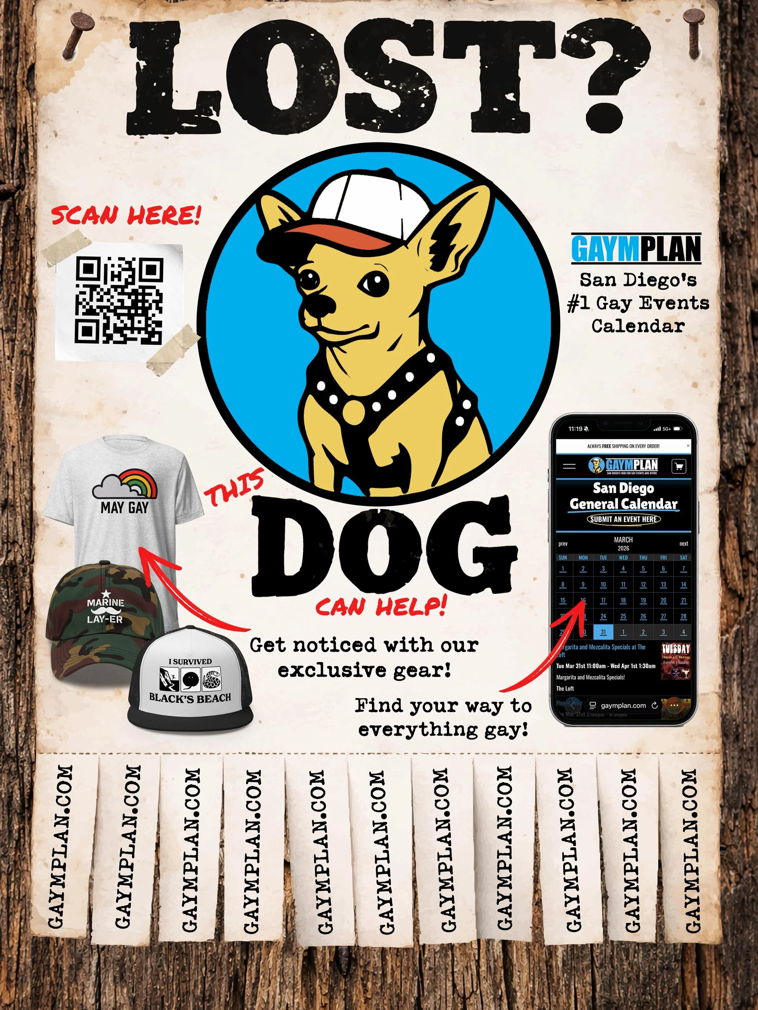 Check out our new posters up around Hillcrest. And scan the QR code to get connected to all the upcoming gay events in San Diego! #gaymplan #gaysandiego #gay #gayevents #sandiego