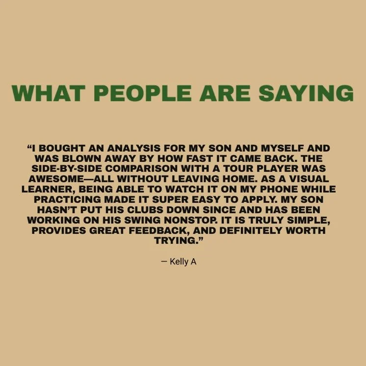 The reviews are in! Have you gotten your analysis yet? ✅

#golf #golflife #golfswing