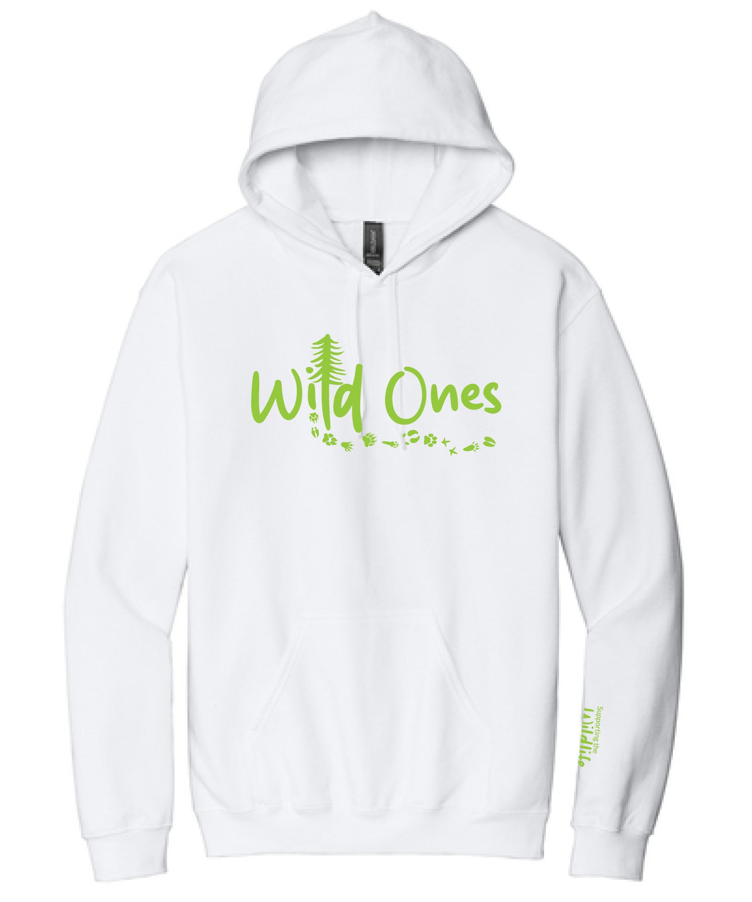 ADULT HOODIE | white (horizontal logo)
