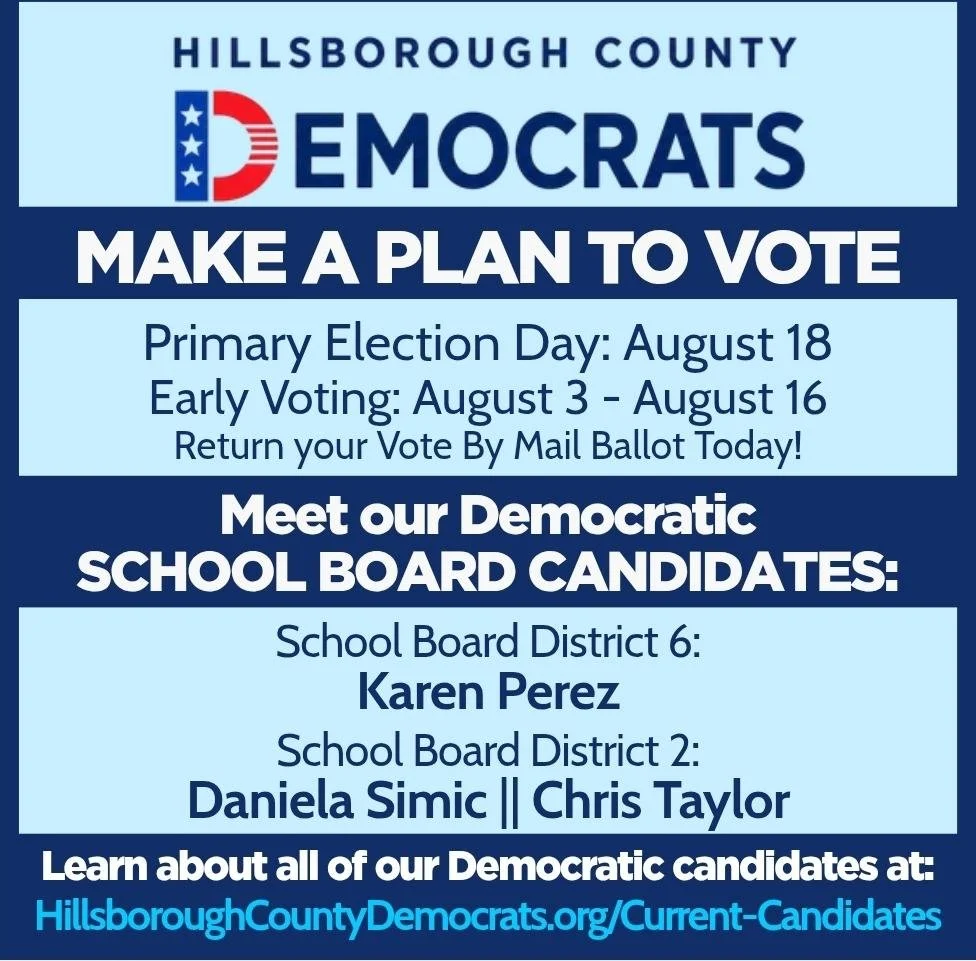 Make a Plan to Vote. Primary Election Day: August 18. Early Voting: August 3 - August 16. Return your Vote By Mail Ballot Today!
