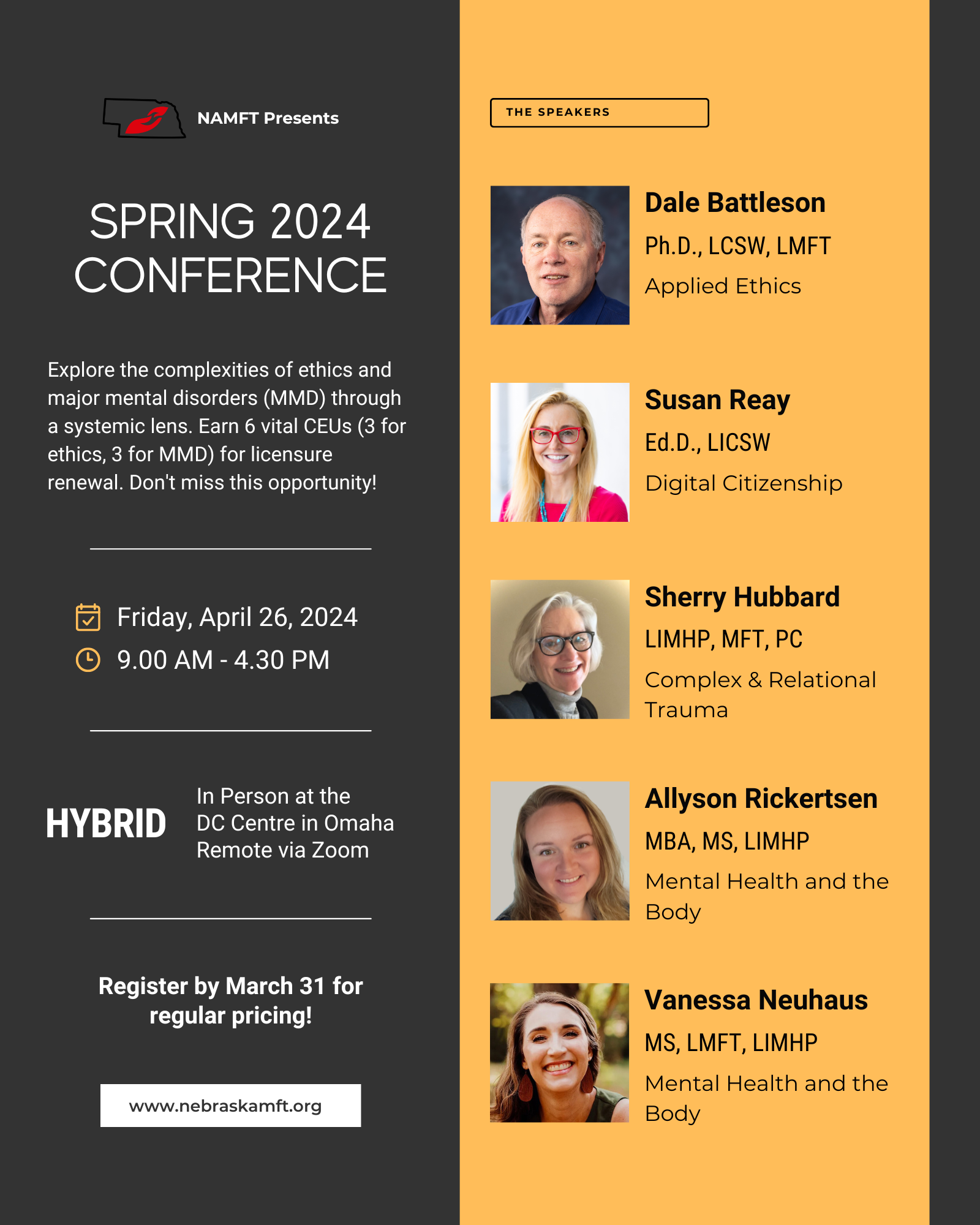 Spring 2024 Conference — Nebraska Association for Marriage and Family ...