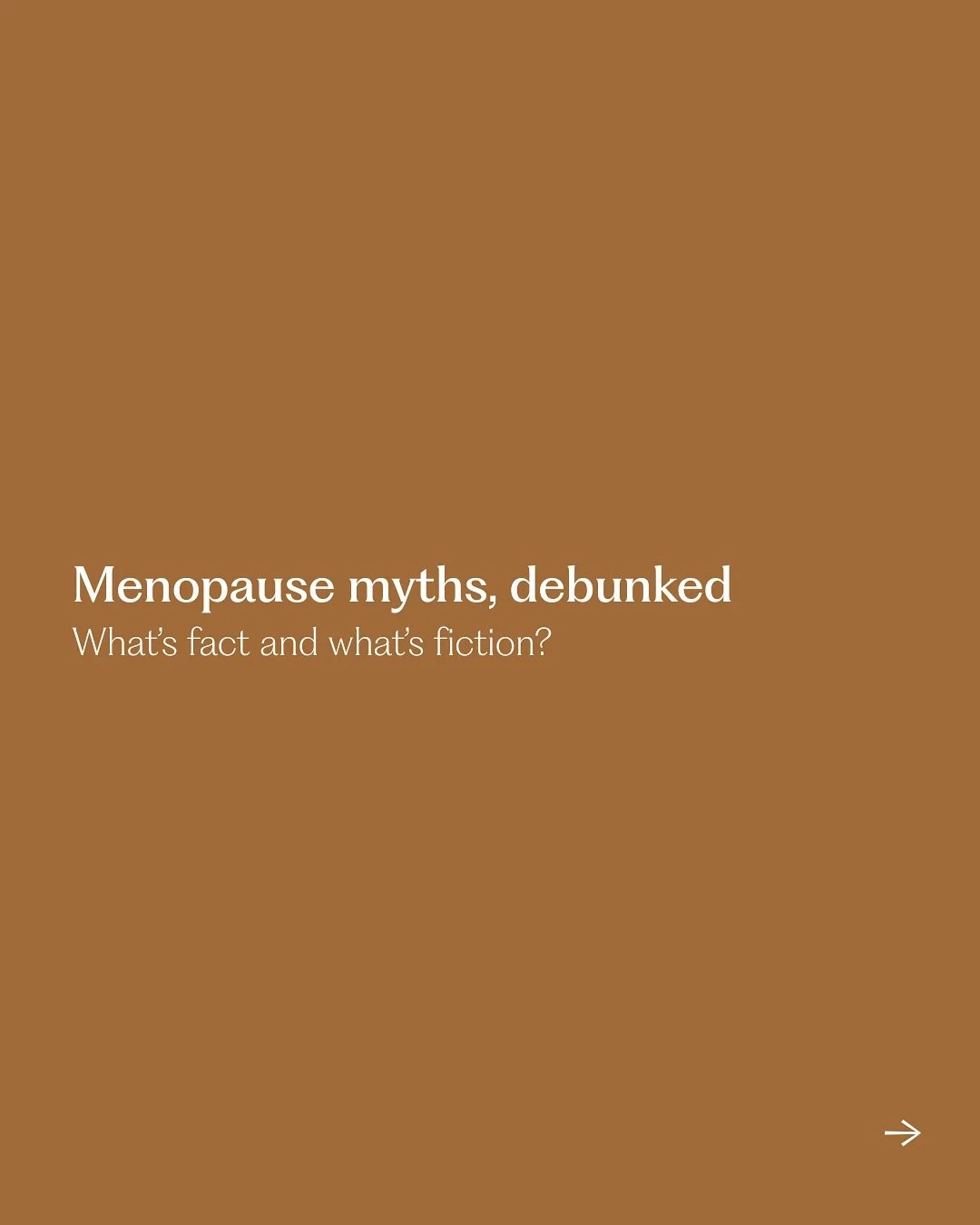 Menopause isn&rsquo;t just about periods stopping. It&rsquo;s a complex transition that affects mood, sleep, energy, and overall wellbeing. 

Let&rsquo;s normalise talking about menopause and swipe through to uncover the most common myths and learn w