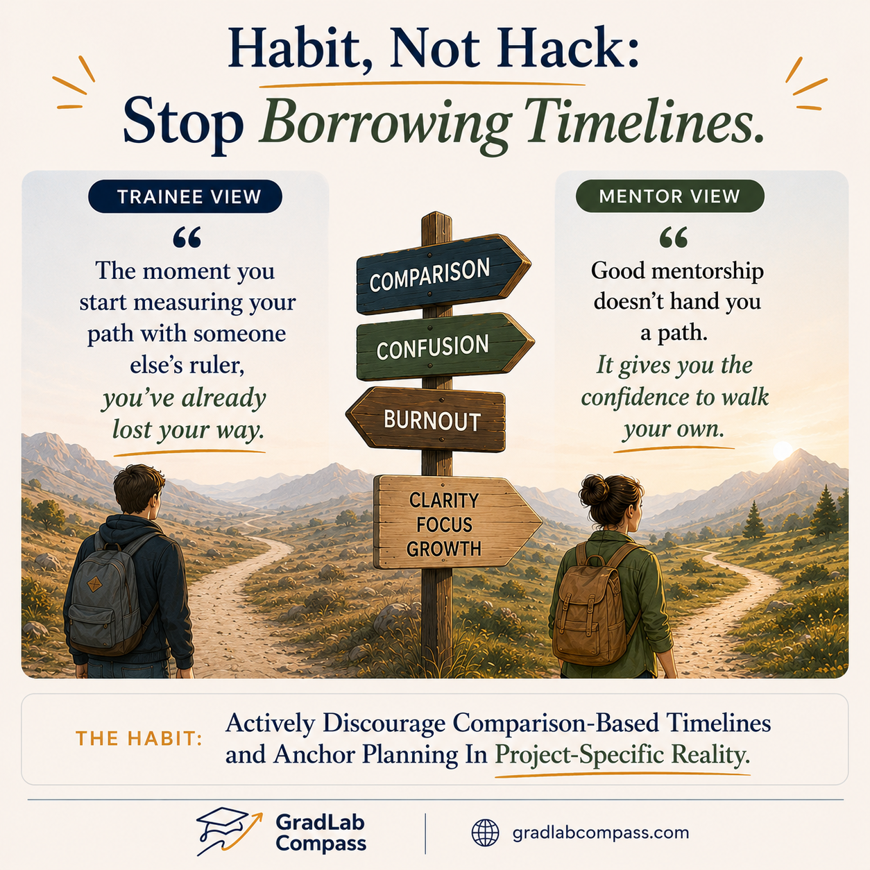 Habit, Not Hack: Stop Borrowing Timelines (Trainee) 