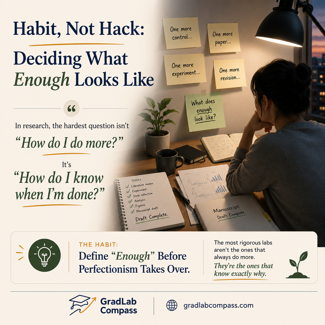 Habit, Not Hack: Helping Trainees Decide What Enough Looks Like (Mentor)