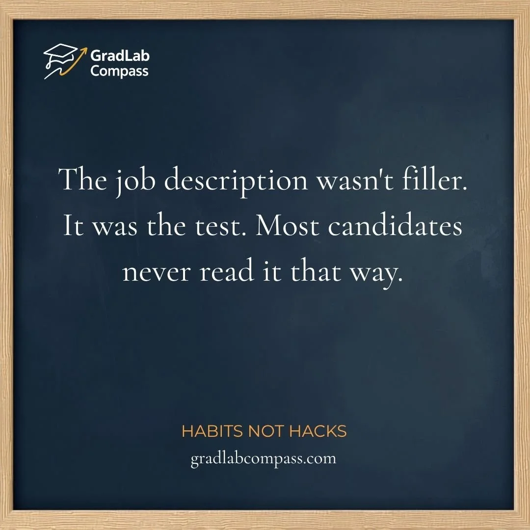 Habit, Not Hack: Reading The Actual Job Description (Mentor)