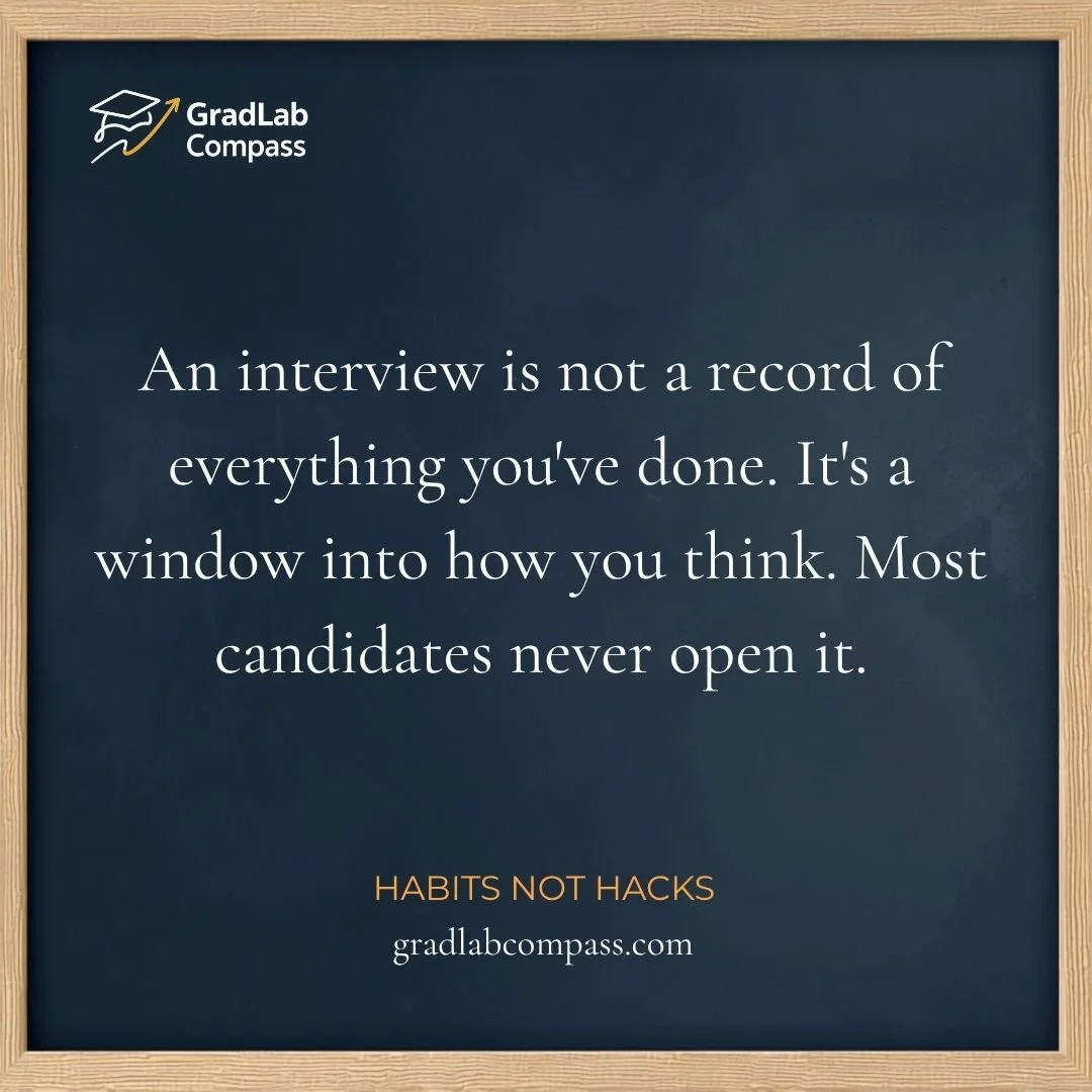 Habit, Not Hack: Interviews Are Not Data Dumps (Trainee)