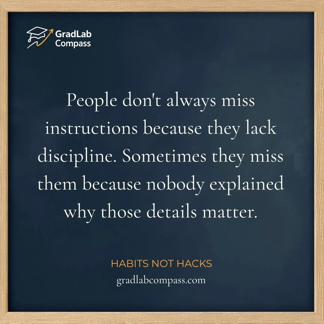 Habit, Not Hack: Following Instructions (Mentor)