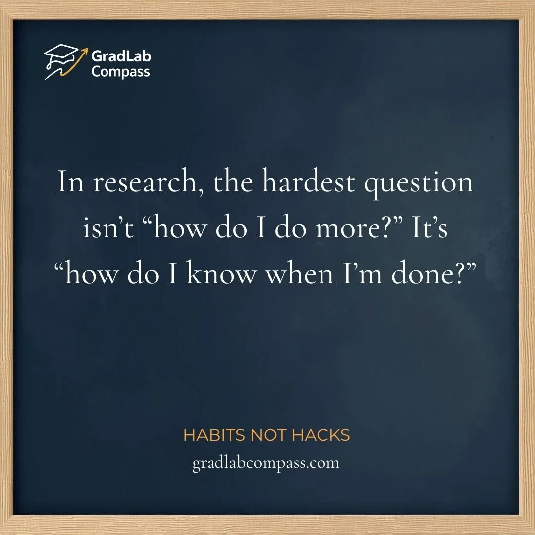 Habit, Not Hack: Deciding What Enough Looks Like (Trainee)