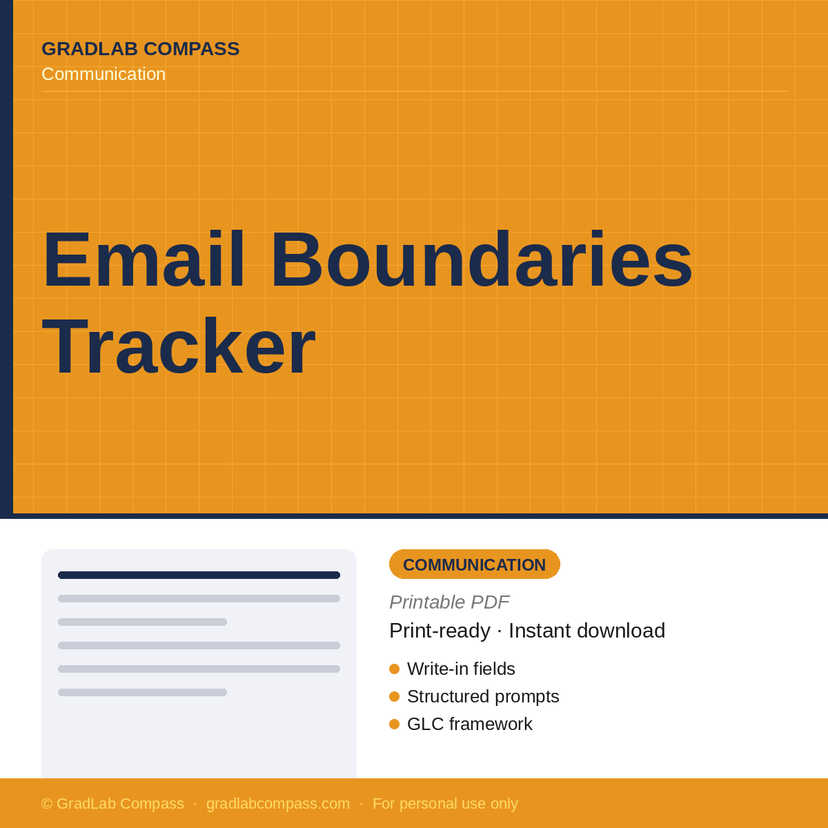 GLC Email Boundaries Tracker