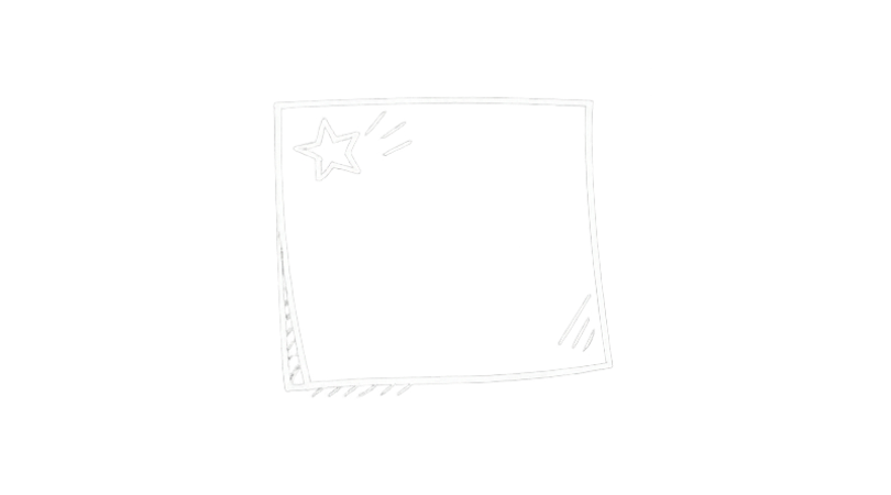 A black background with a hand-drawn white square and star, containing the words "Habits" and "Resilience" connected by an arrow.