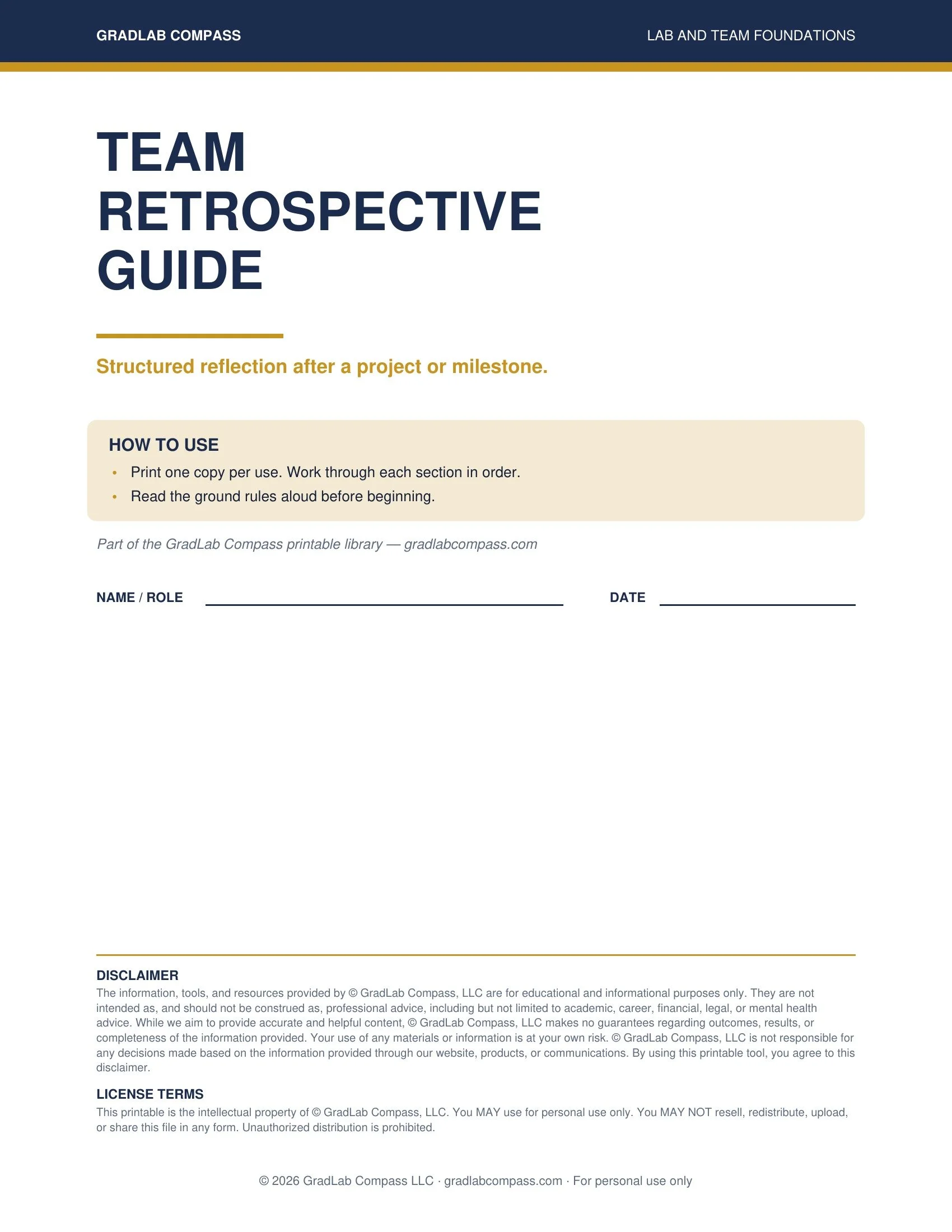 Team Retrospective Guide