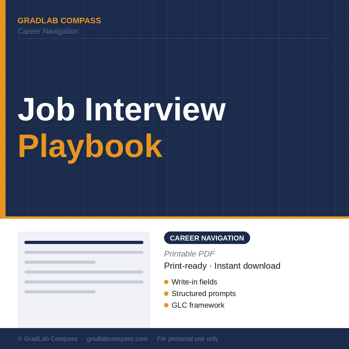 GLC Job Interview Playbook