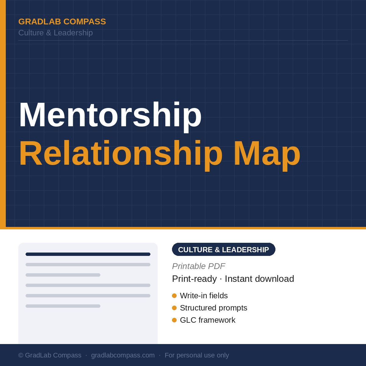 GLC Mentorship Relationship Map