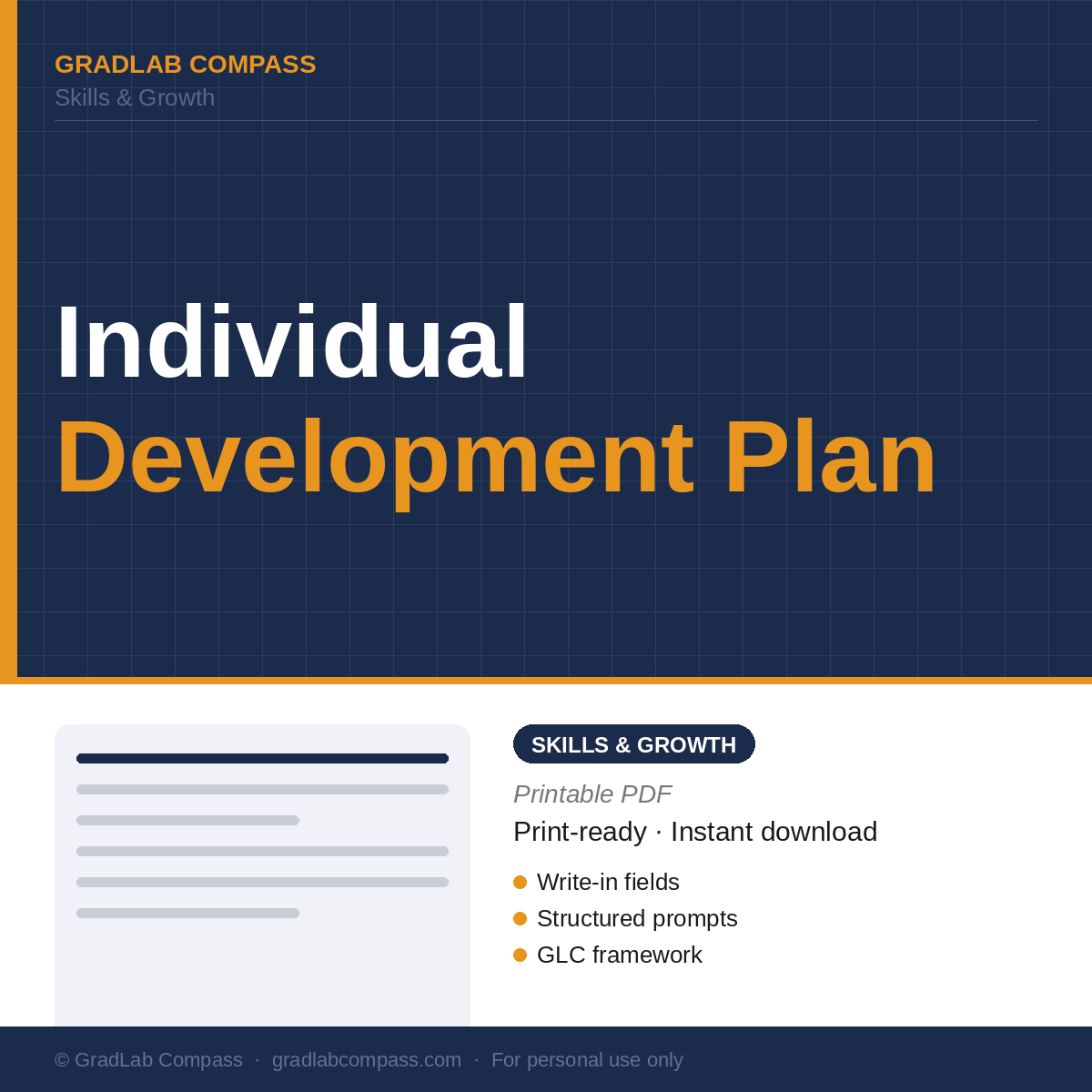 GLC Individual Development Plan