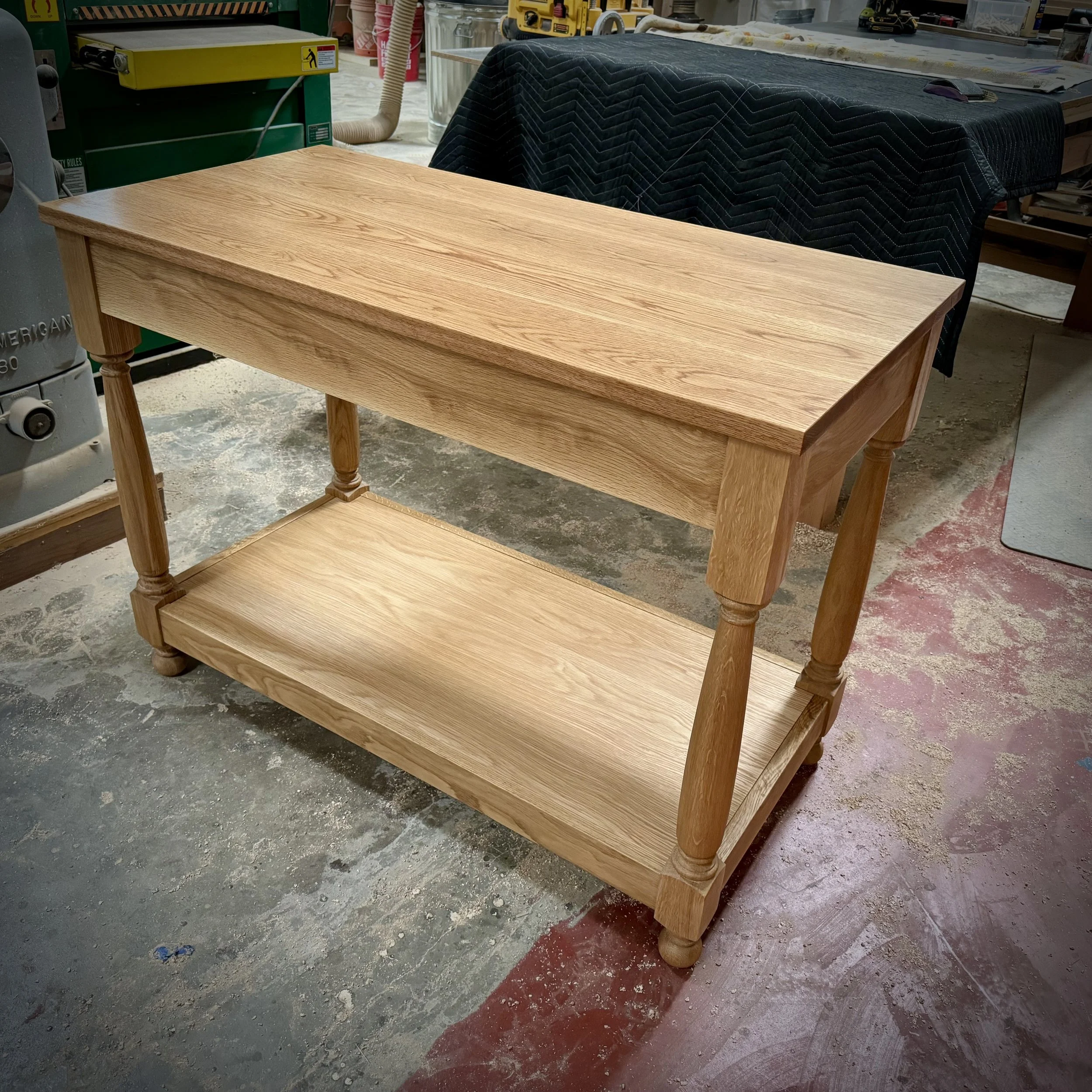 farmhouse kitchen island - white oak