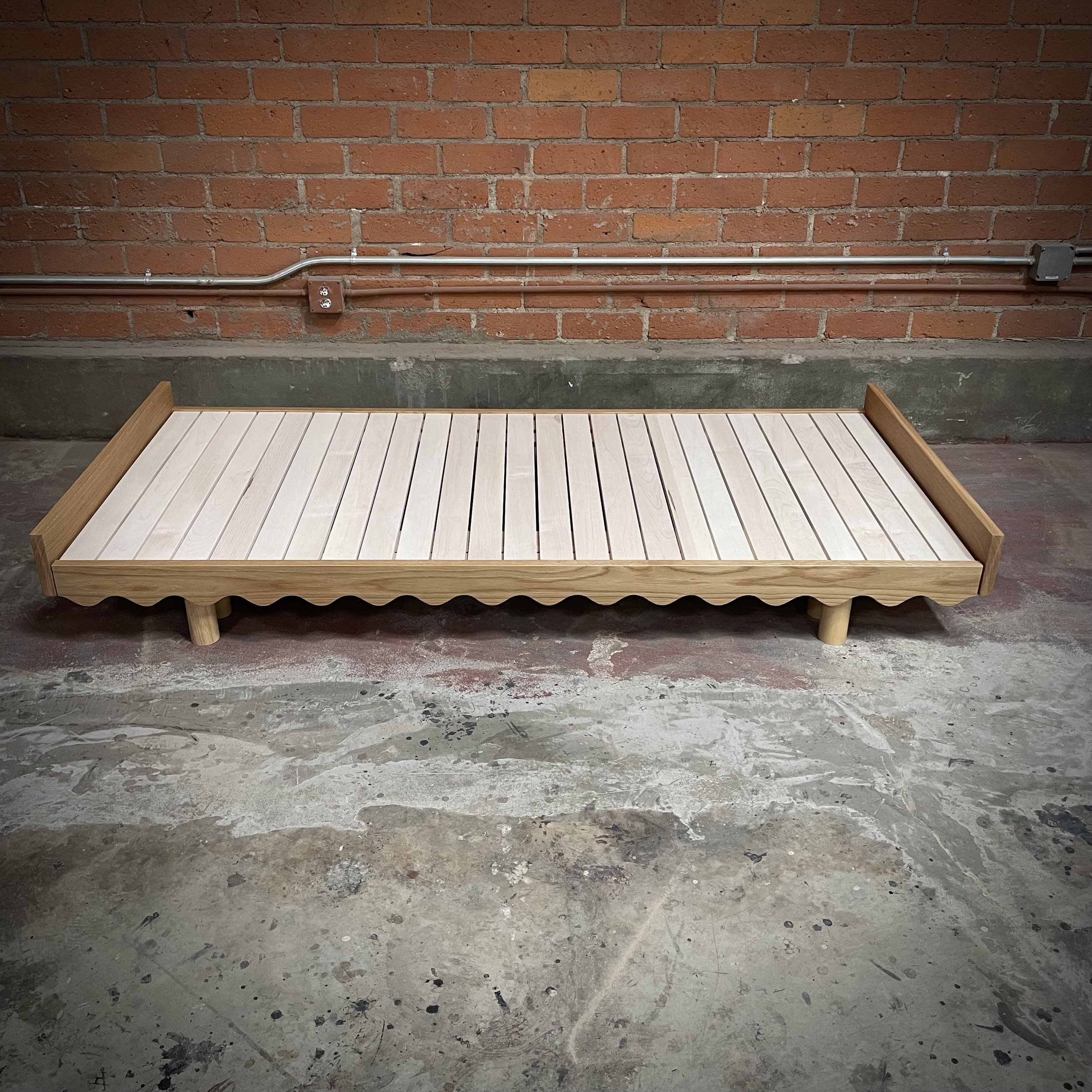 Wave in white oak with poplar slats