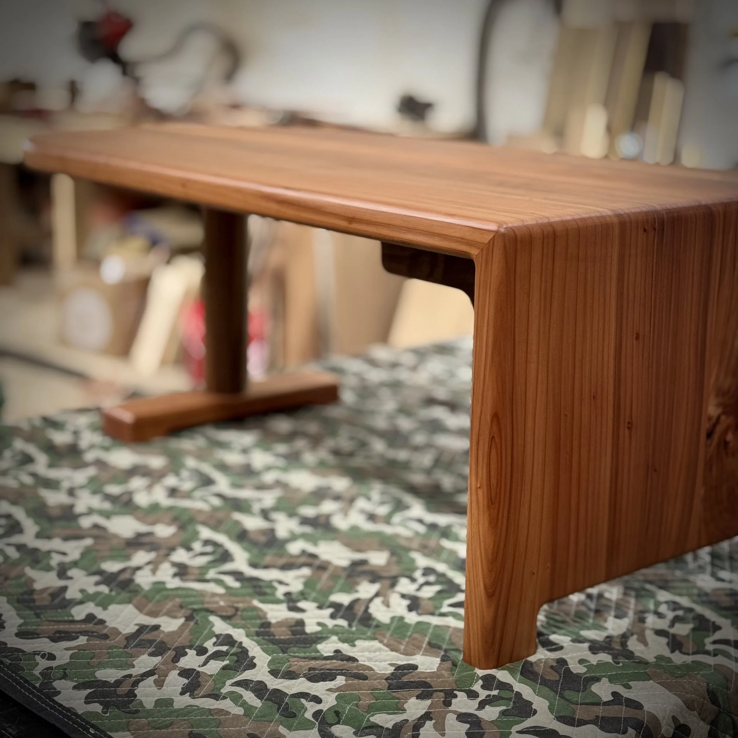 modern redwood coffee table