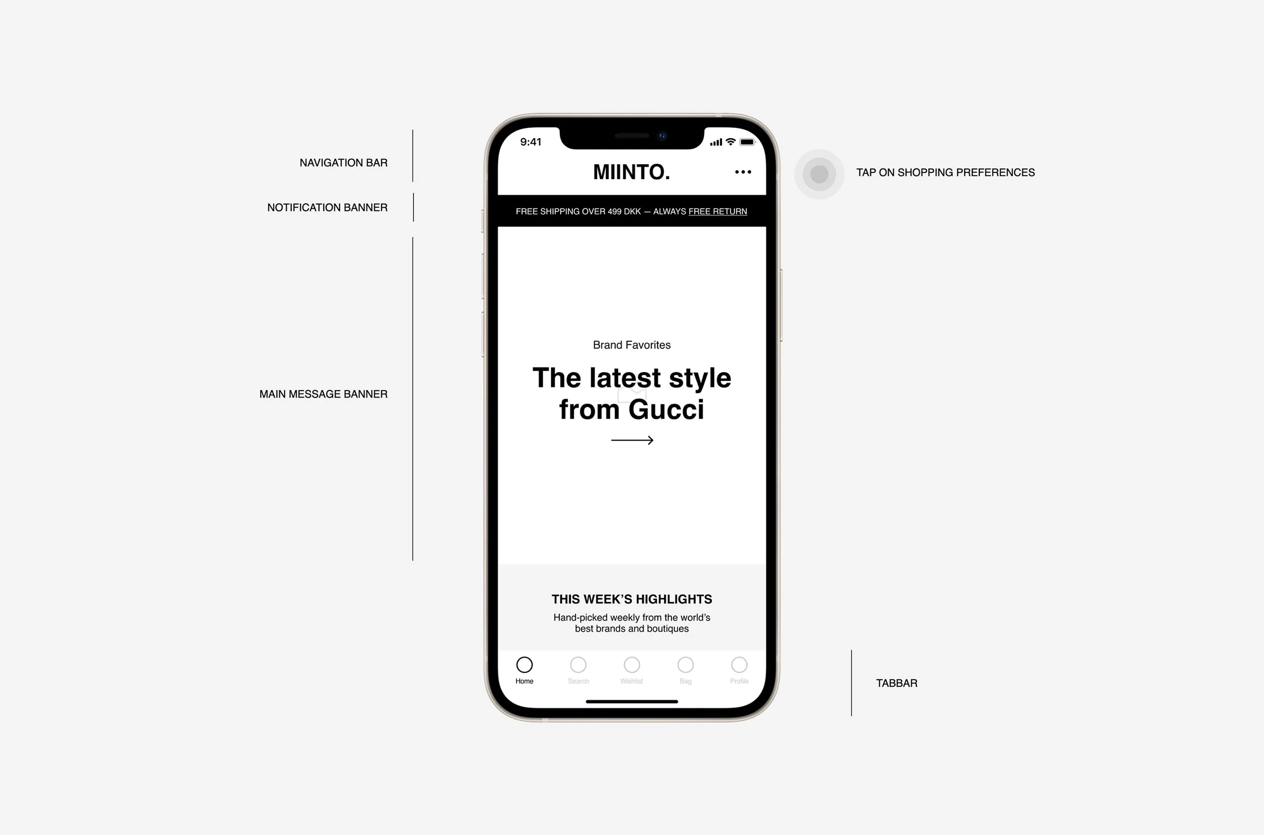An image of Miinto Mobile App.