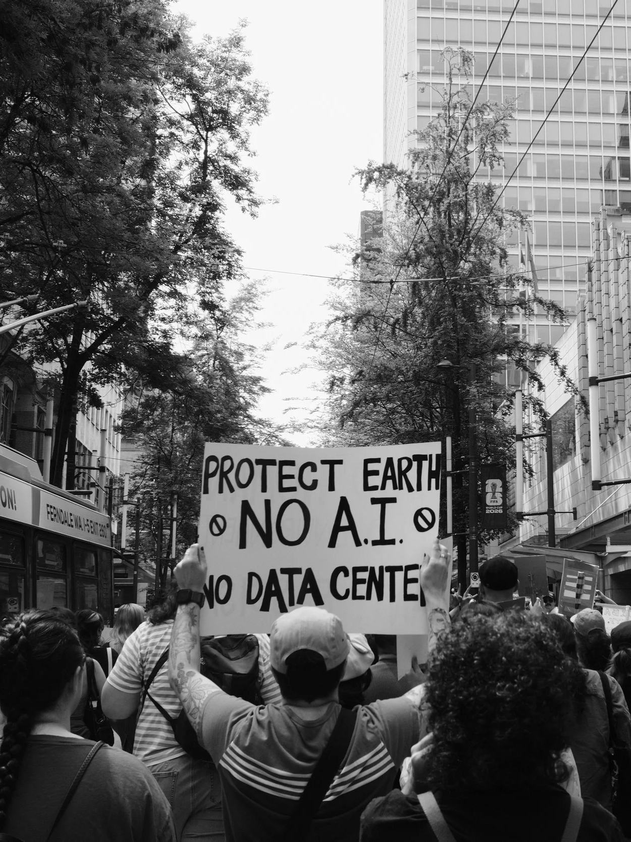 Anti-AI Data Center March, Vancouver BC