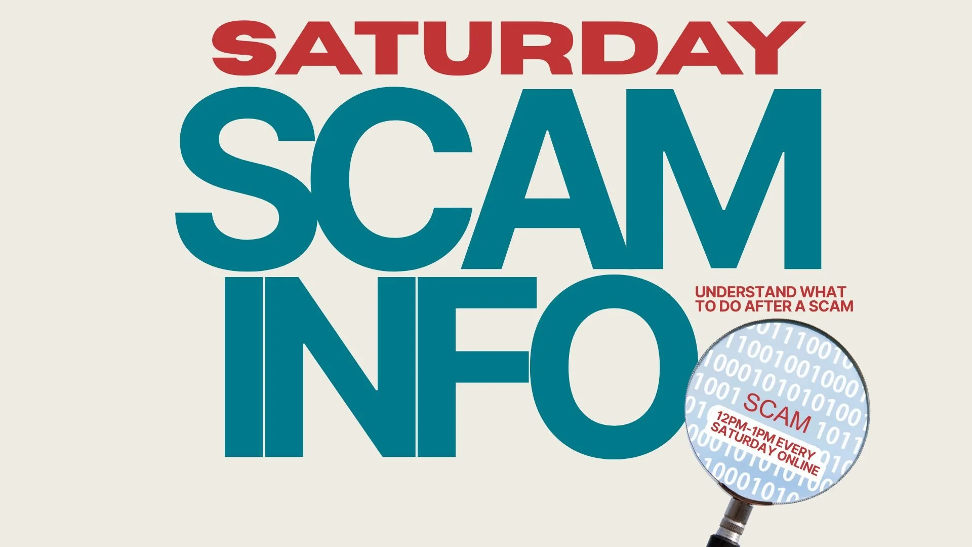 Saturday scam info session