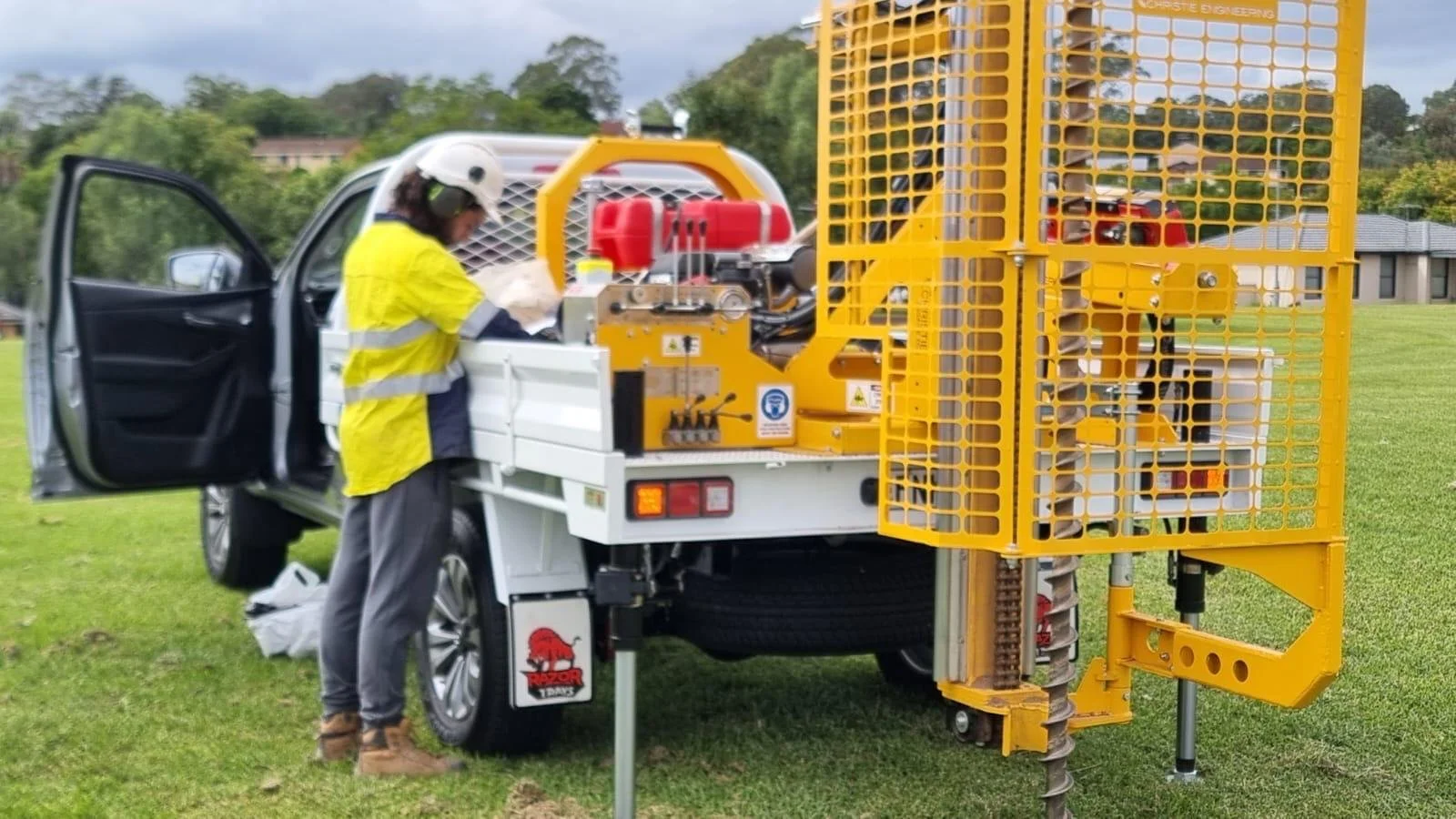 Sydney soil drilling contractors, cost of geotechnical drilling per metre, how deep can geotechnical drilling go?, best geotechnical drilling company, ute-mounted geotechnical drilling.