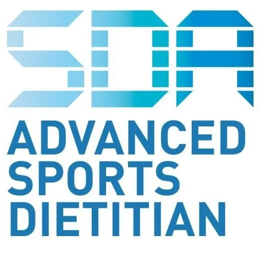 Logo for 3D Advanced Sports Dietitian, featuring stylized '3D' lettering in shades of blue with the words 'Advanced Sports Dietitian' below in bold blue text.