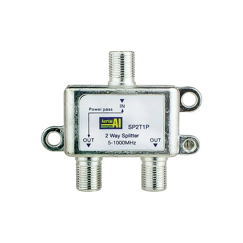 Splitter 2 Way 5 to 1000MHz 1 Port Power Pass