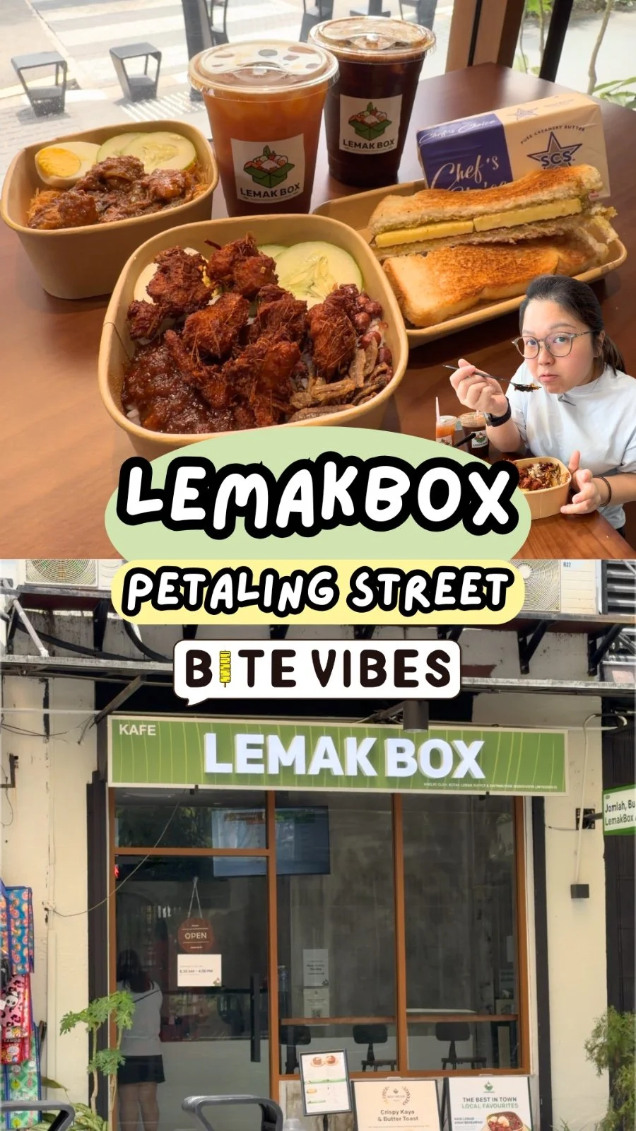 BiteVibes feature reviewing LemakBox near Petaling Street and Central Market – featuring affordable Nasi Lemak, Mee Siam, and house-made sambal in KL city centre.