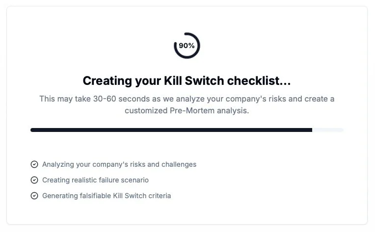 The Pre-Mortem Kill Switch