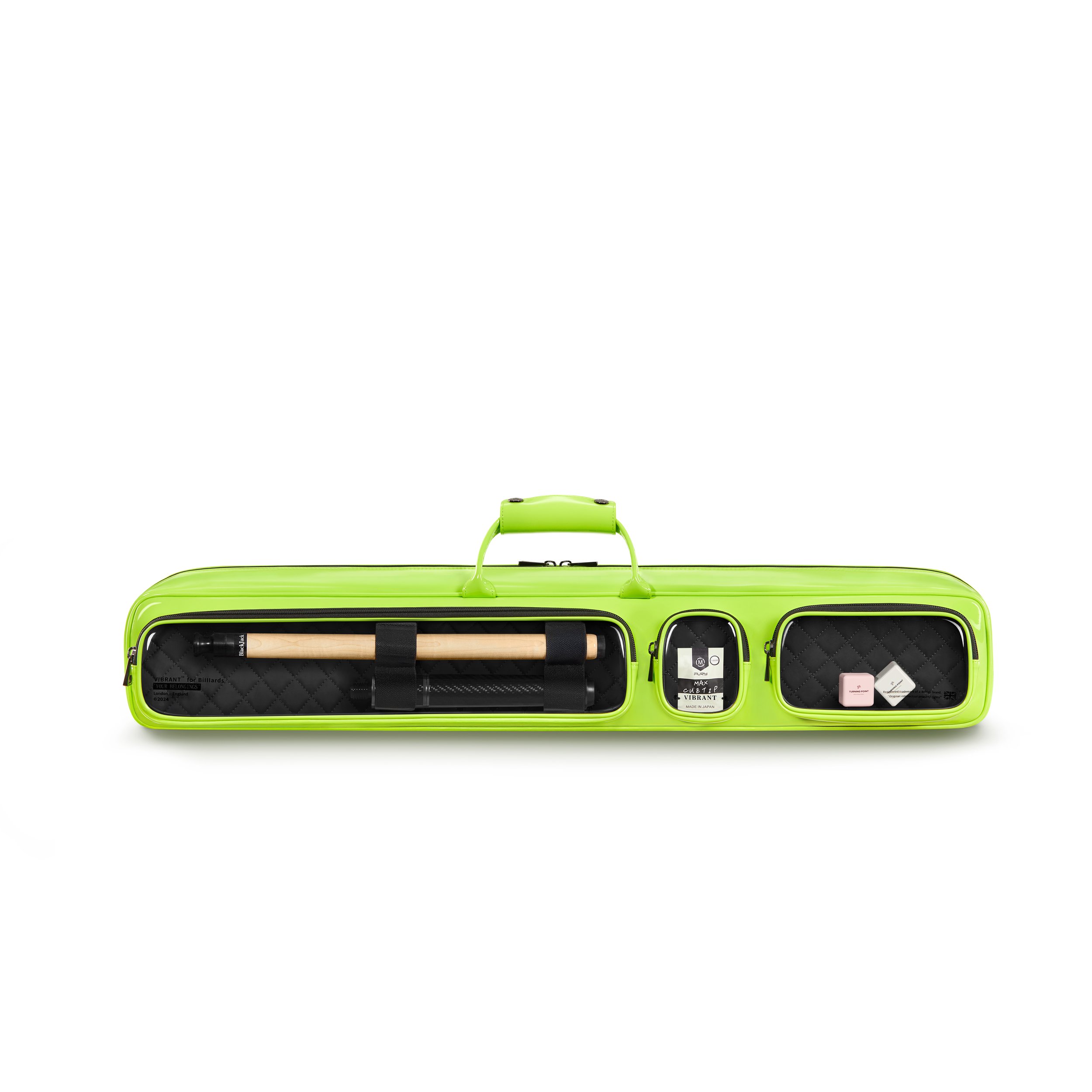 Holographic cue bag-Apple green