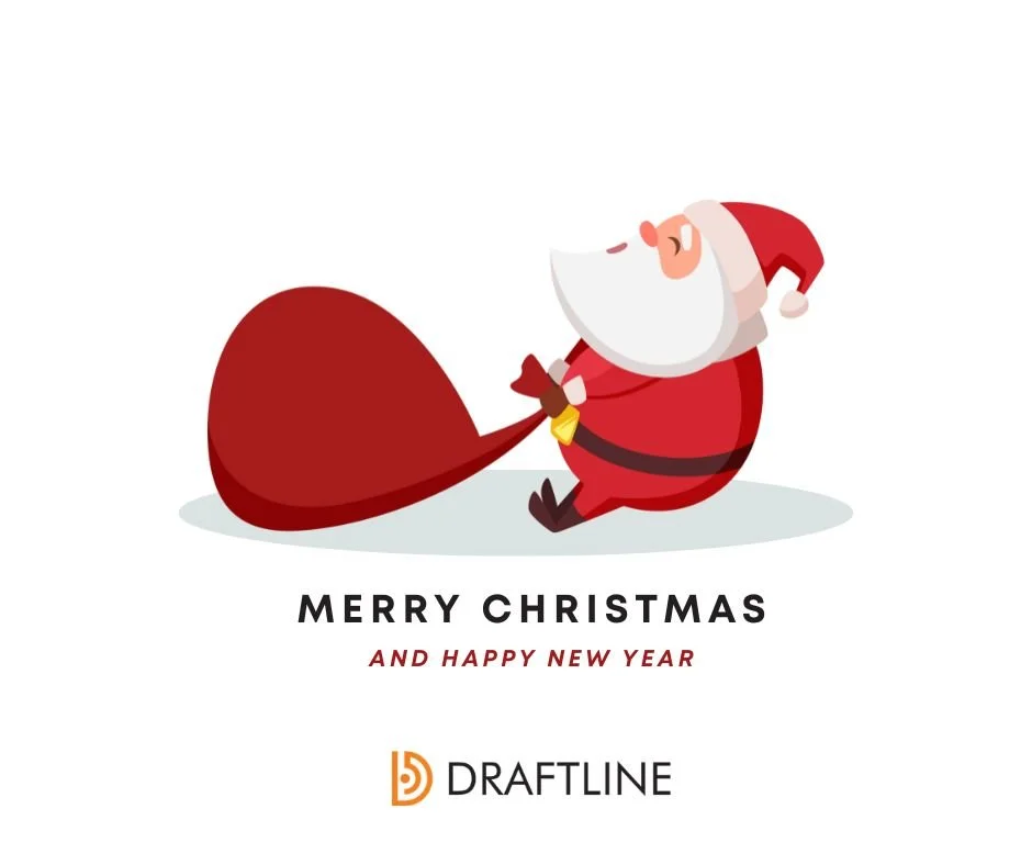 A huge thank you to our clients and community for another incredible year!

After all the drafts, designs, and creative collaborations, we&rsquo;re ready to make 2026 even bigger and better!

Meri Kirihimete from Draftline! ⛄✏

Please note, our offic