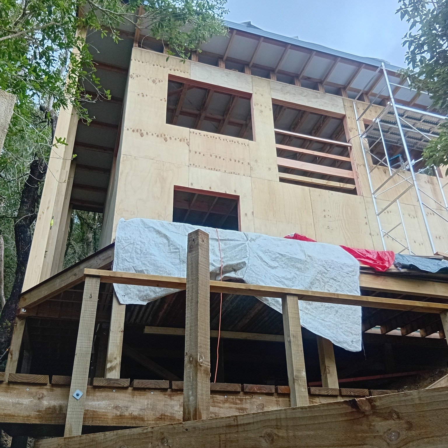 From an idea to reality - The Peel Forest tree house is coming along beautifully, all being built by the owner in his own time outside of work. 
How good is this progress! 😍

 #draftline #draftline #architecture #architecturedesign #treehouse #treeh