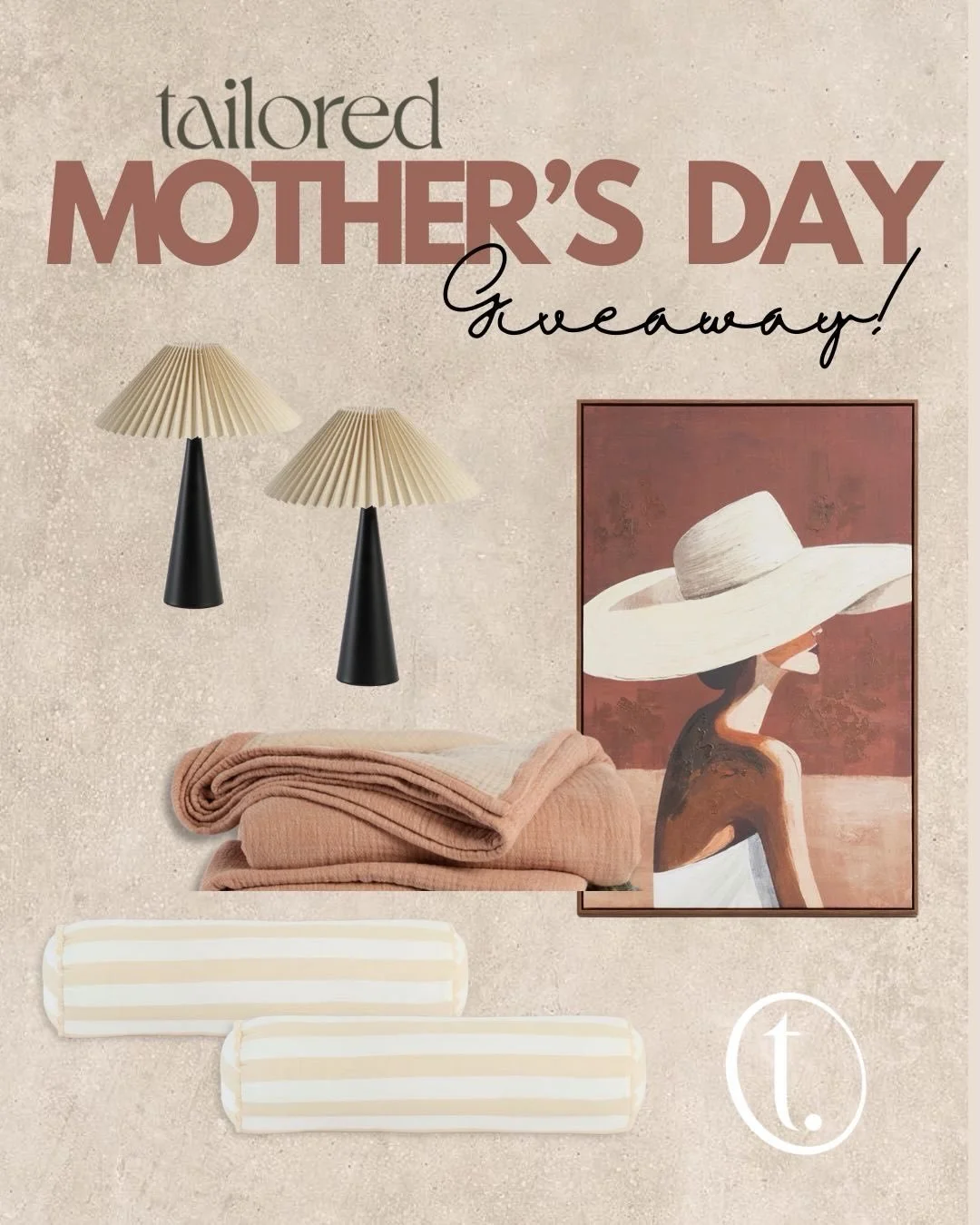 We&rsquo;re celebrating Mother&rsquo;s Day with the ultimate bedroom styling pack 🤍
 
One lucky winner will receive:
&bull; 1 x Artwork
&bull; 2 x Lamps
&bull; 2 x Bolsters
&bull; 1 x Throw
 
To enter:
 
1. Like this post and reshare to story 
2. Fo