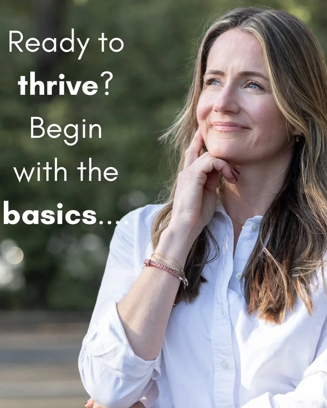 ✨ Foundations to thrive 
1. Morning sunlight 
2. Daily movement 
3. Eat to nourish 
4. Time in nature 
5. Time with others
6. Prioritise sleep

Incorporating these foundations into your daily routine will support you to have greater health and vitali