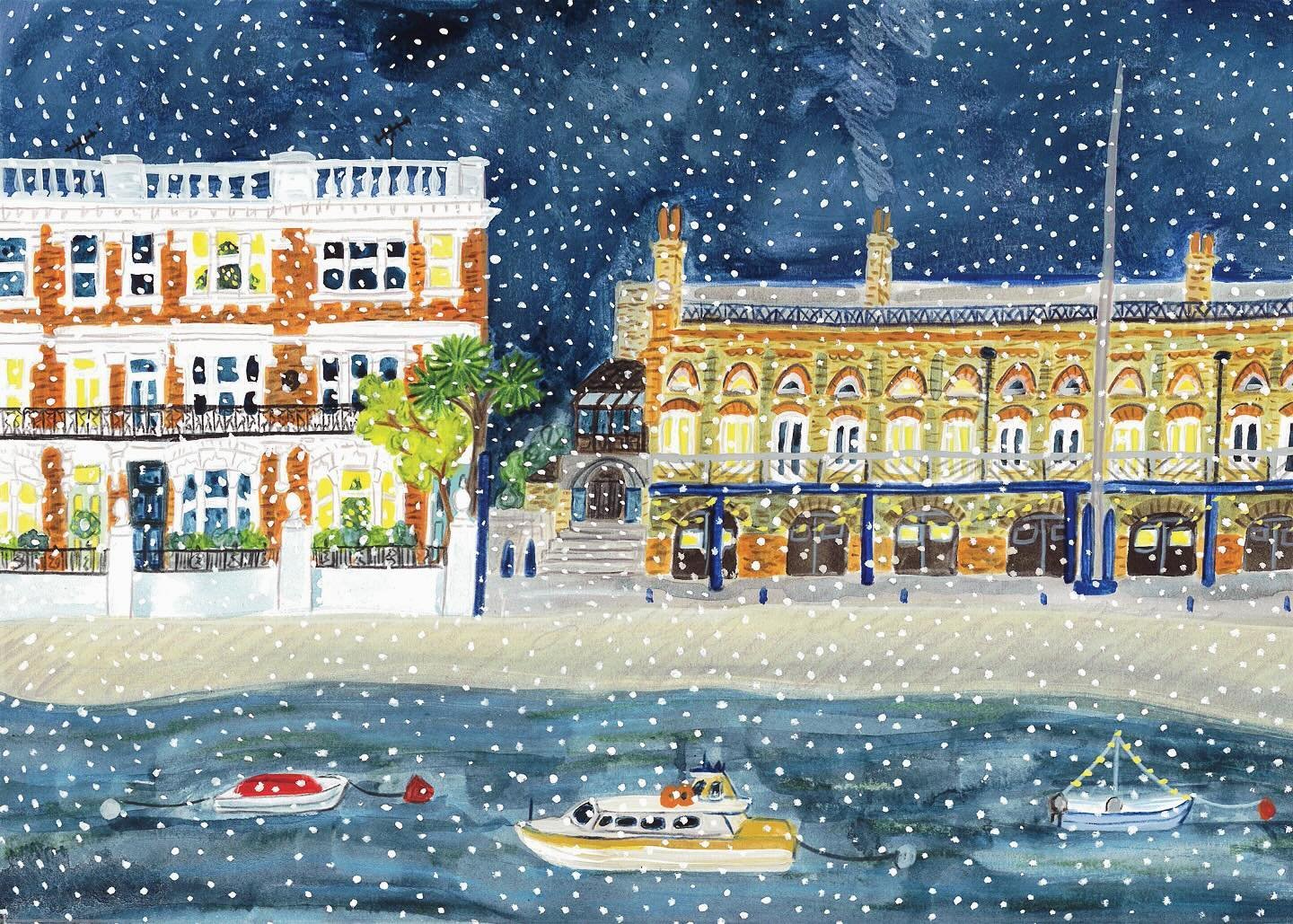 A snowy Putney Riverside ❄️ 

Happy to say I have completely sold out of cards with this image! More can be printed, so let me know if you are interested ☃️