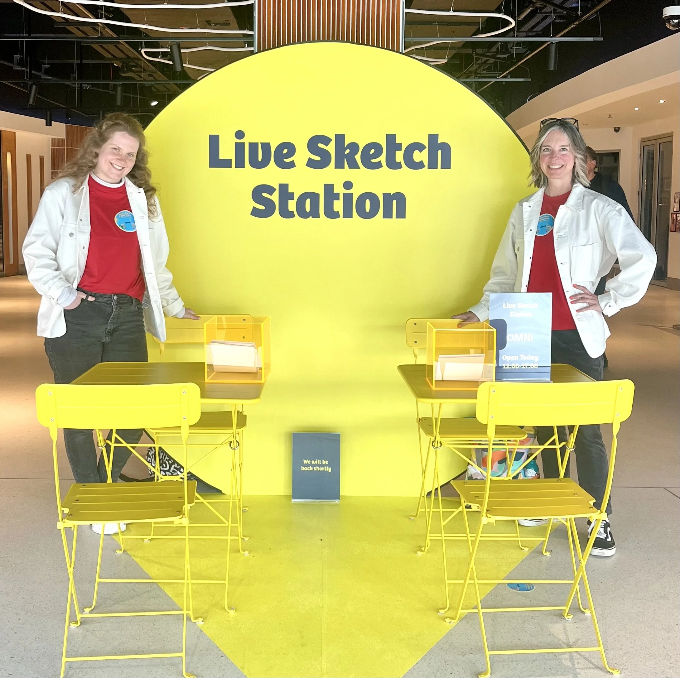 Live Sketch Station at the OMNi Centre