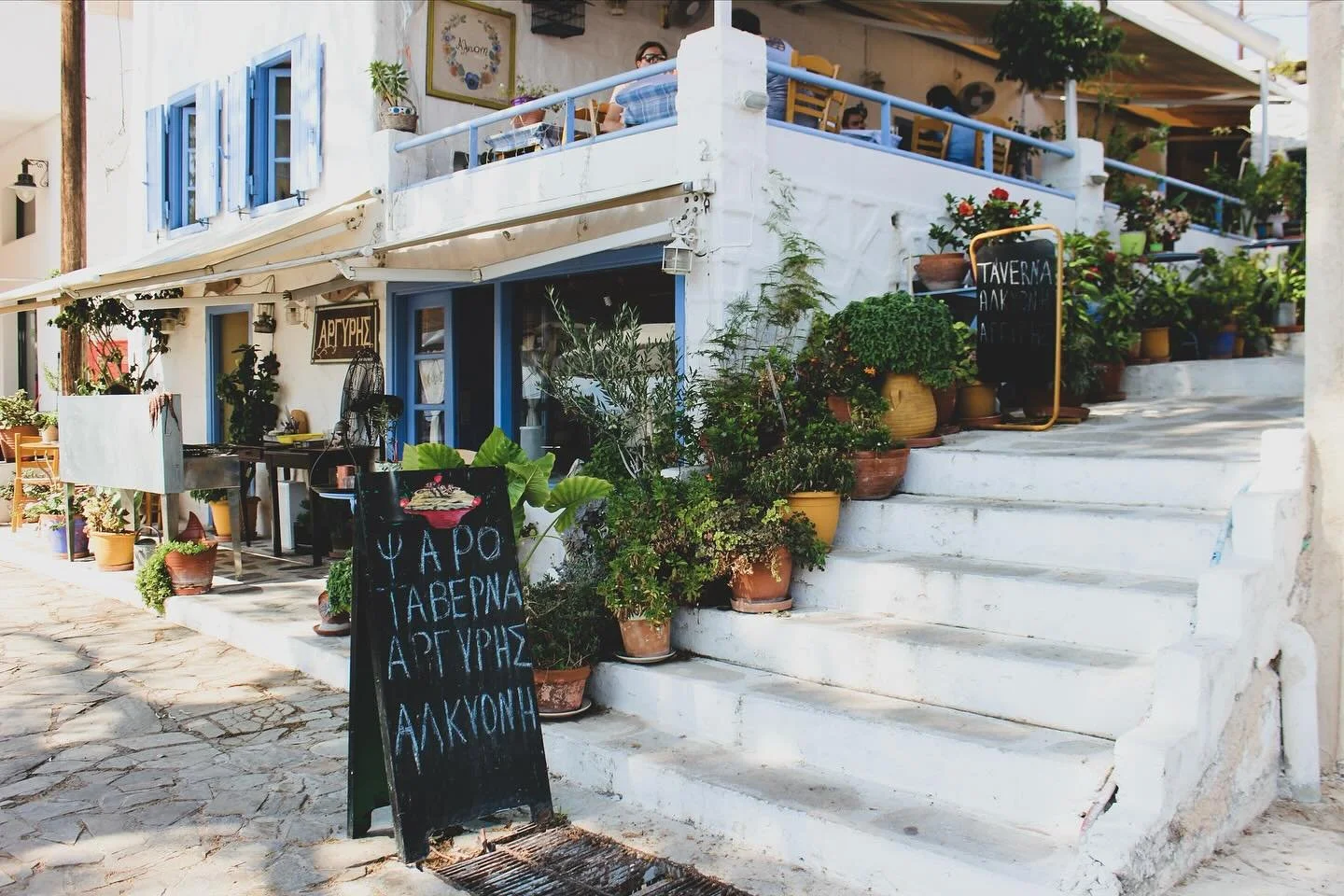 Forever chasing the way life feels during Greek summer. Sunshine and salt deposits on your skin from the Mediterranean; sitting at the taverna and ordering platters for the table while drinking a cold beer while the sun goes down; walking to the peri