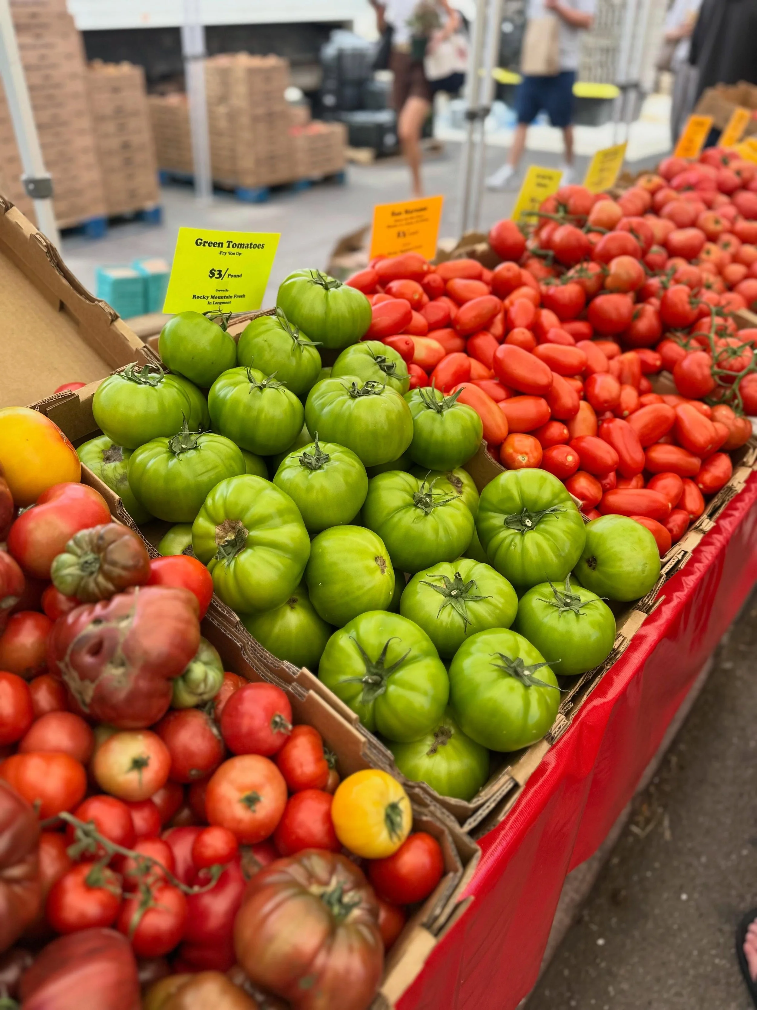 Spent the morning at the @southpearlst farmer&rsquo;s market checking out vendors, securing edible flowers for an upcoming grazing table order, and grabbing tomatoes to test ideas for some additions to our summer menu. Enjoying an arepa con todo at t