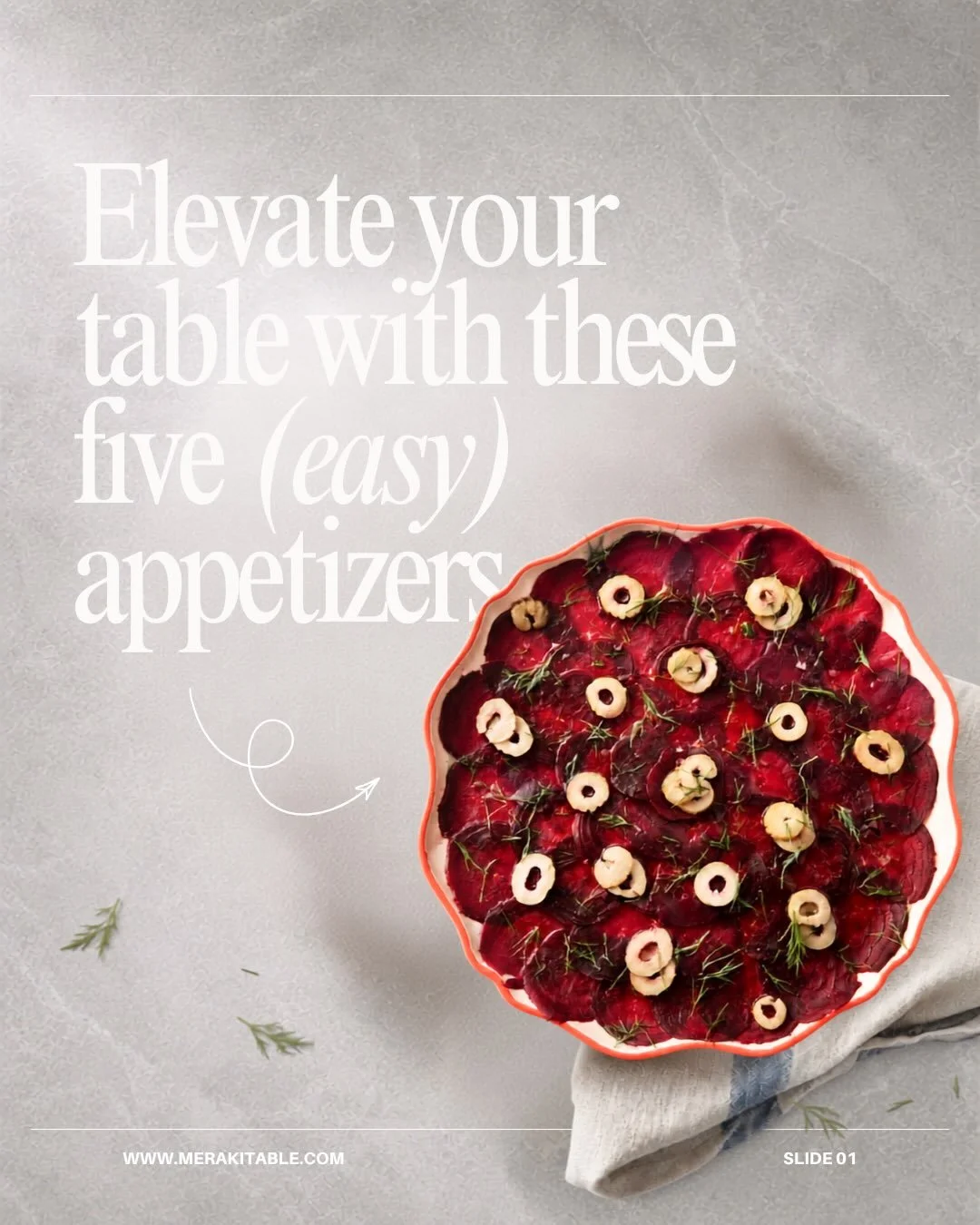 Sometimes the simplest dishes are the most stunning and memorable. 

Capture the essence of the Mediterranean with these five delicious, healthy, and easy to make appetizers and make sure to save for your next gathering!

#hosting #recipes #hospitali