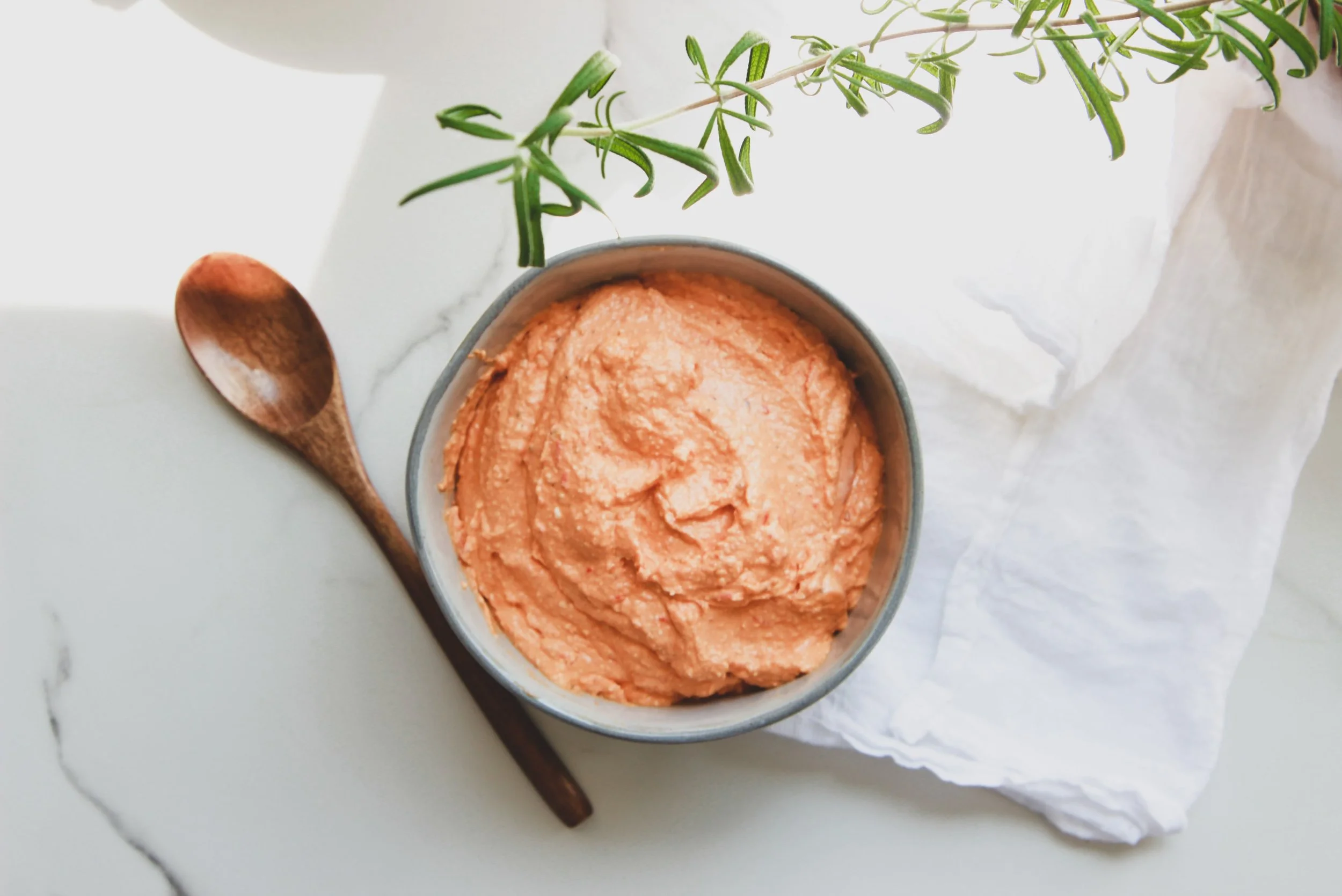 Tirokafteri is one of my absolute favourite Greek dips and packs so much flavour in such a simple dish. Roast red peppers in olive oil and seasonings of your choice in the oven at 400 degrees for 10-15 minutes. 

Allow to cool, then toss in a food pr