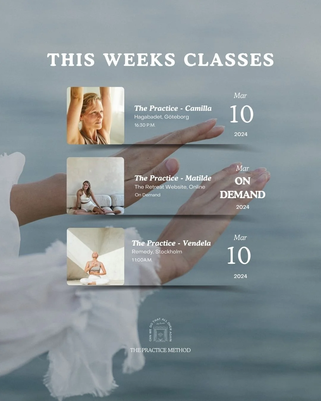 Let us meet YOU where you are: 
Gothenburg | Stockholm | Online 

Find what works for you, so that you may build your practice and tap into your infinite wisdom. Time and Time again. It's why we practice. 

#thePractice