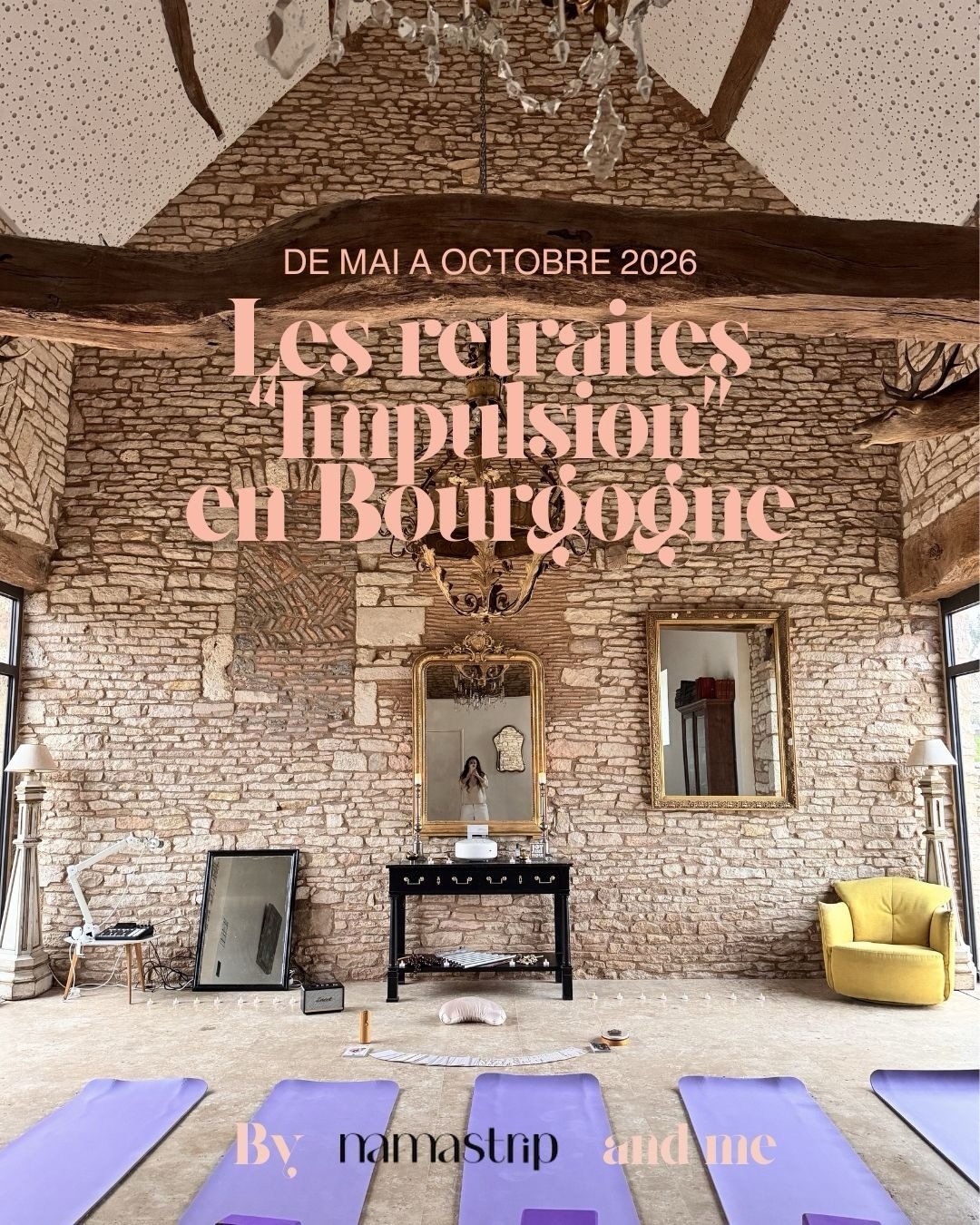 JOIE IMMENSE DE POUVOIR VOUS RETROUVER 𝐔𝐍𝐄 𝐅𝐎𝐈𝐒 𝐏𝐀𝐑 𝐌𝐎𝐈𝐒 𝐄𝐍 𝐁𝐎𝐔𝐑𝐆𝐎𝐆𝐍𝐄, DANS LE VILLAGE DE CHAPAIZE, EXACTEMENT,
POUR UNE RETRAITE &ldquo;𝐈𝐌𝐏𝐔𝐋𝐒𝐈𝐎𝐍 : 𝐘𝐎𝐆𝐀 &amp; 𝐕𝐎𝐘𝐀𝐆𝐄𝐒 𝐒𝐎𝐍𝐎𝐑𝐄𝐒&rdquo; PRODUITE PAR NA